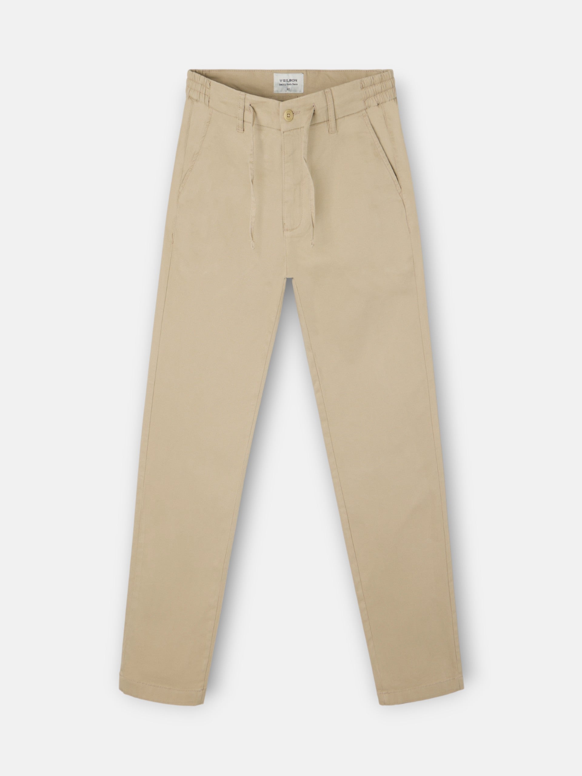 Pantalon sport jogger casual beige