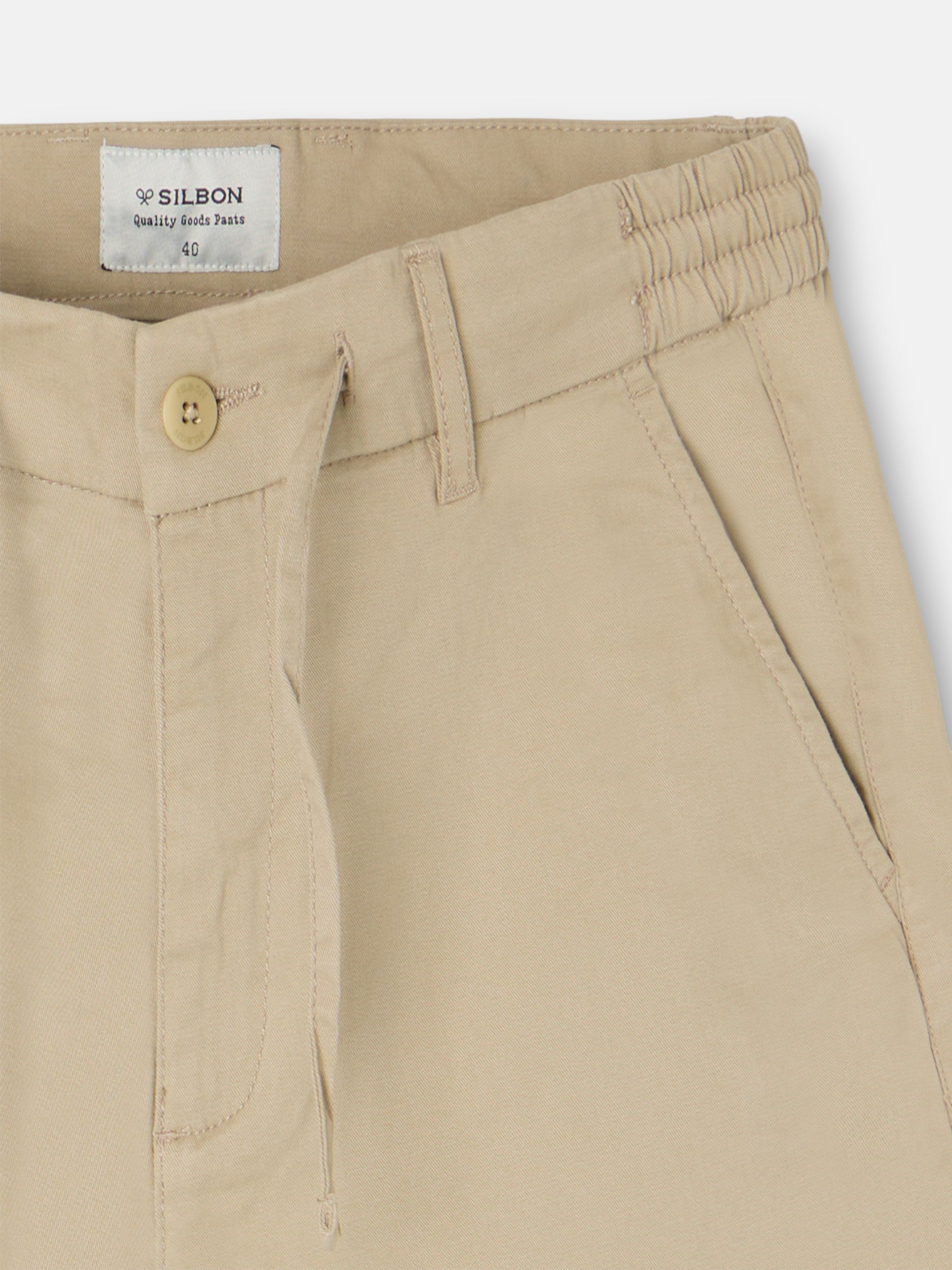 Pantalon sport jogger casual beige