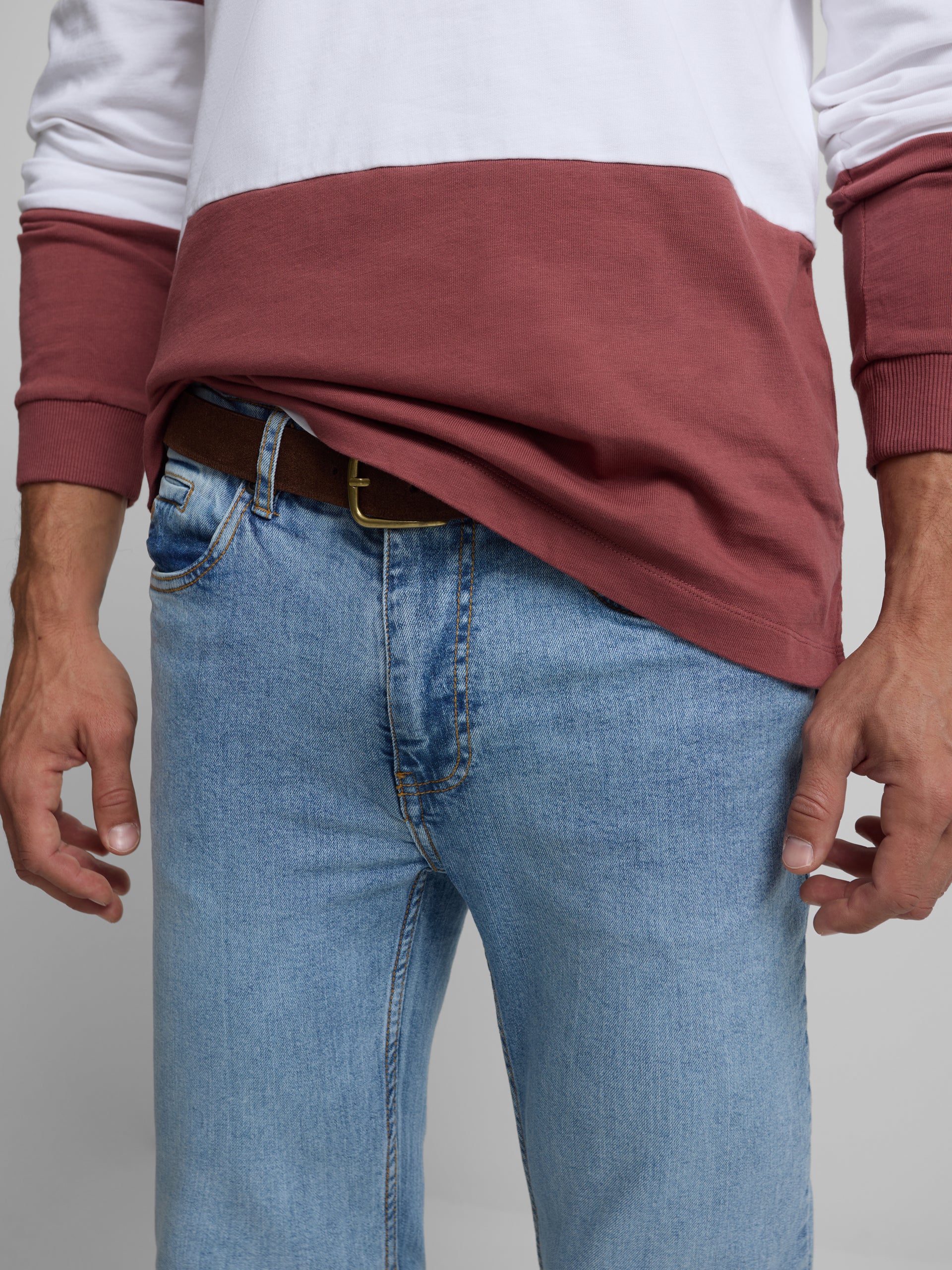 Calças desportivas de ganga azul