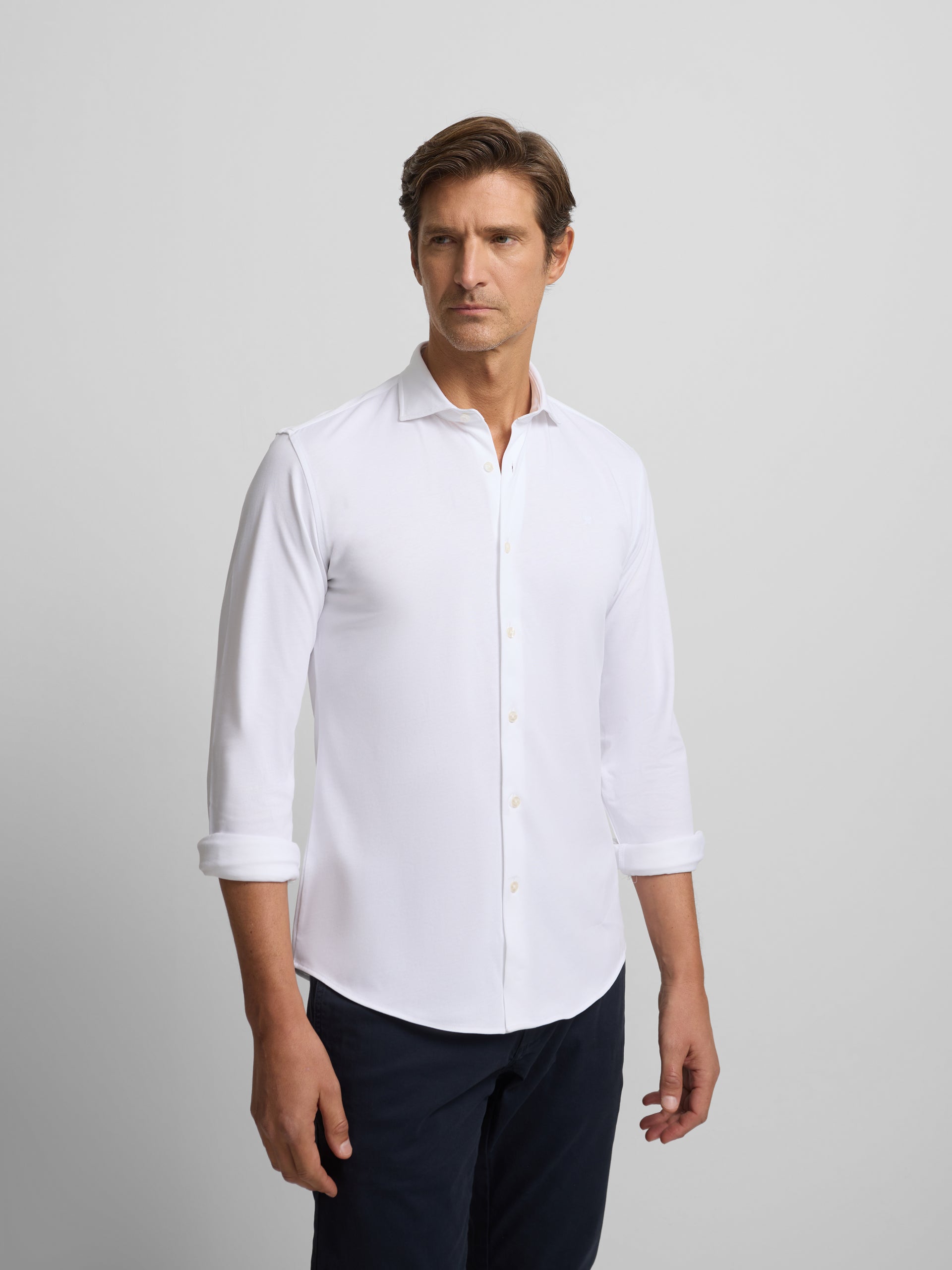 White technical sports shirt