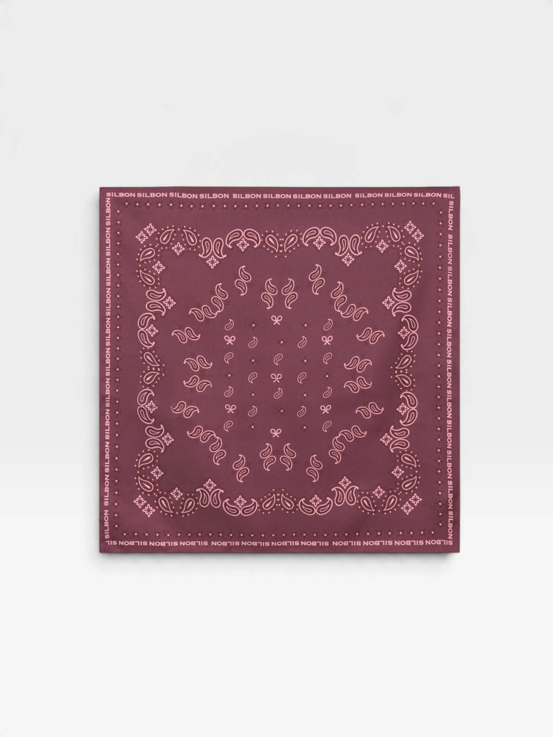 Pañuelo estampado rosa