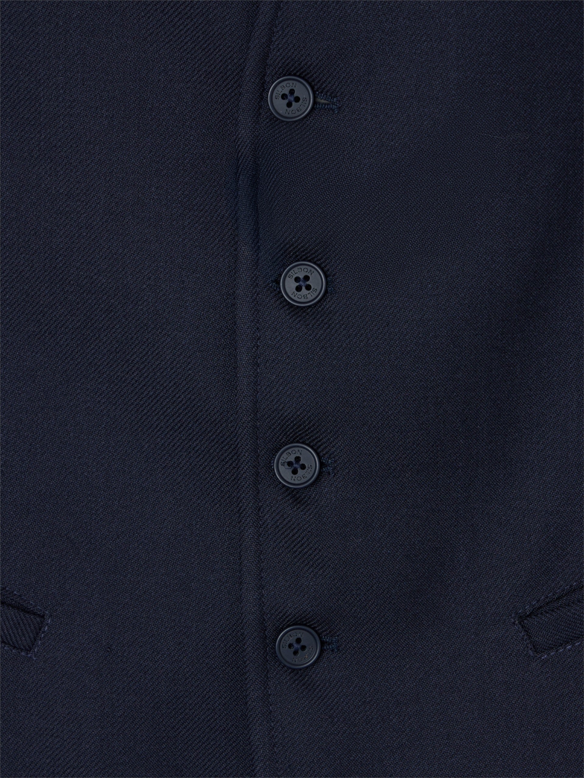 Chaleco recto azul marino