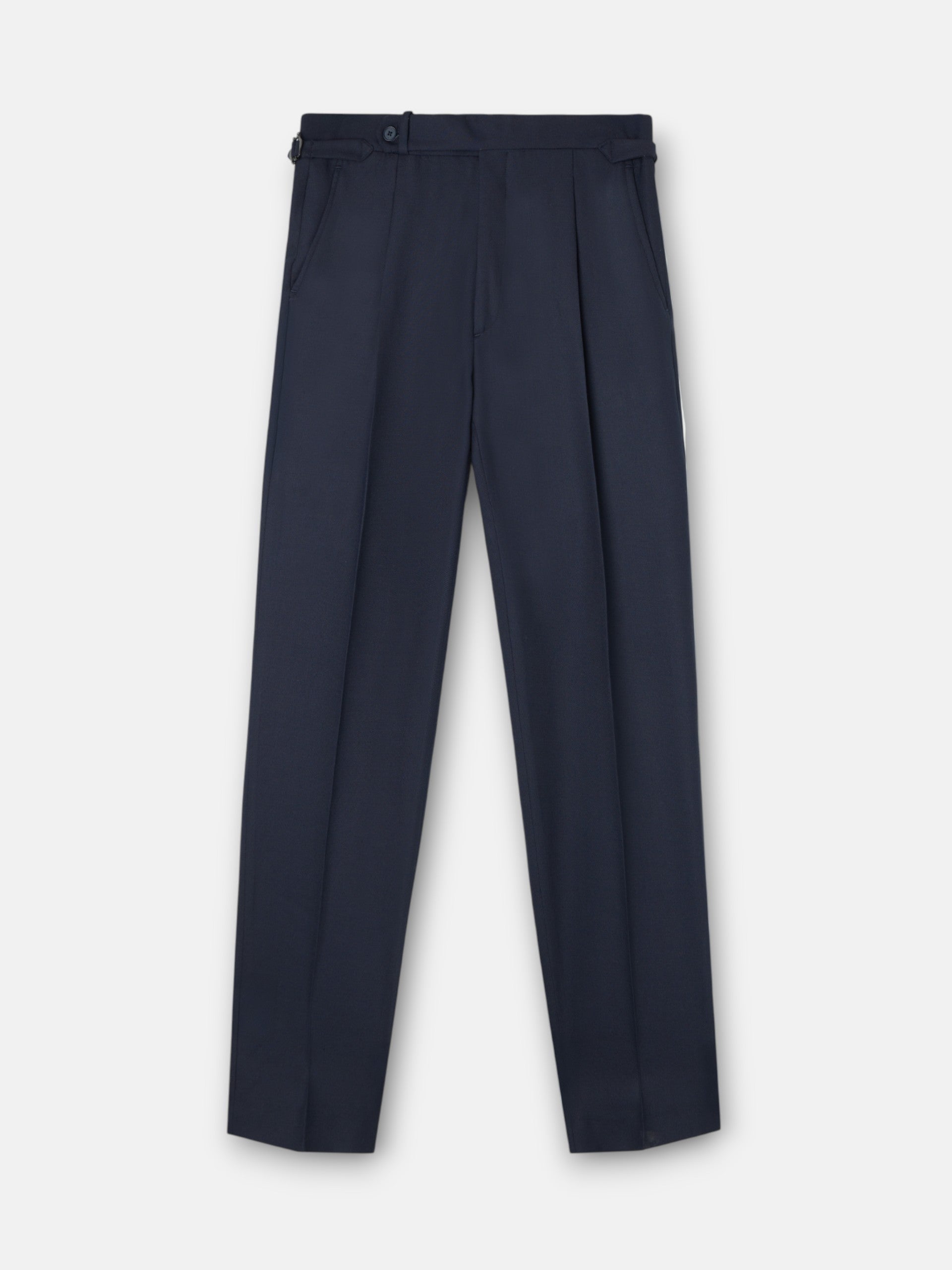 Pantalon plissé bleu marine unique