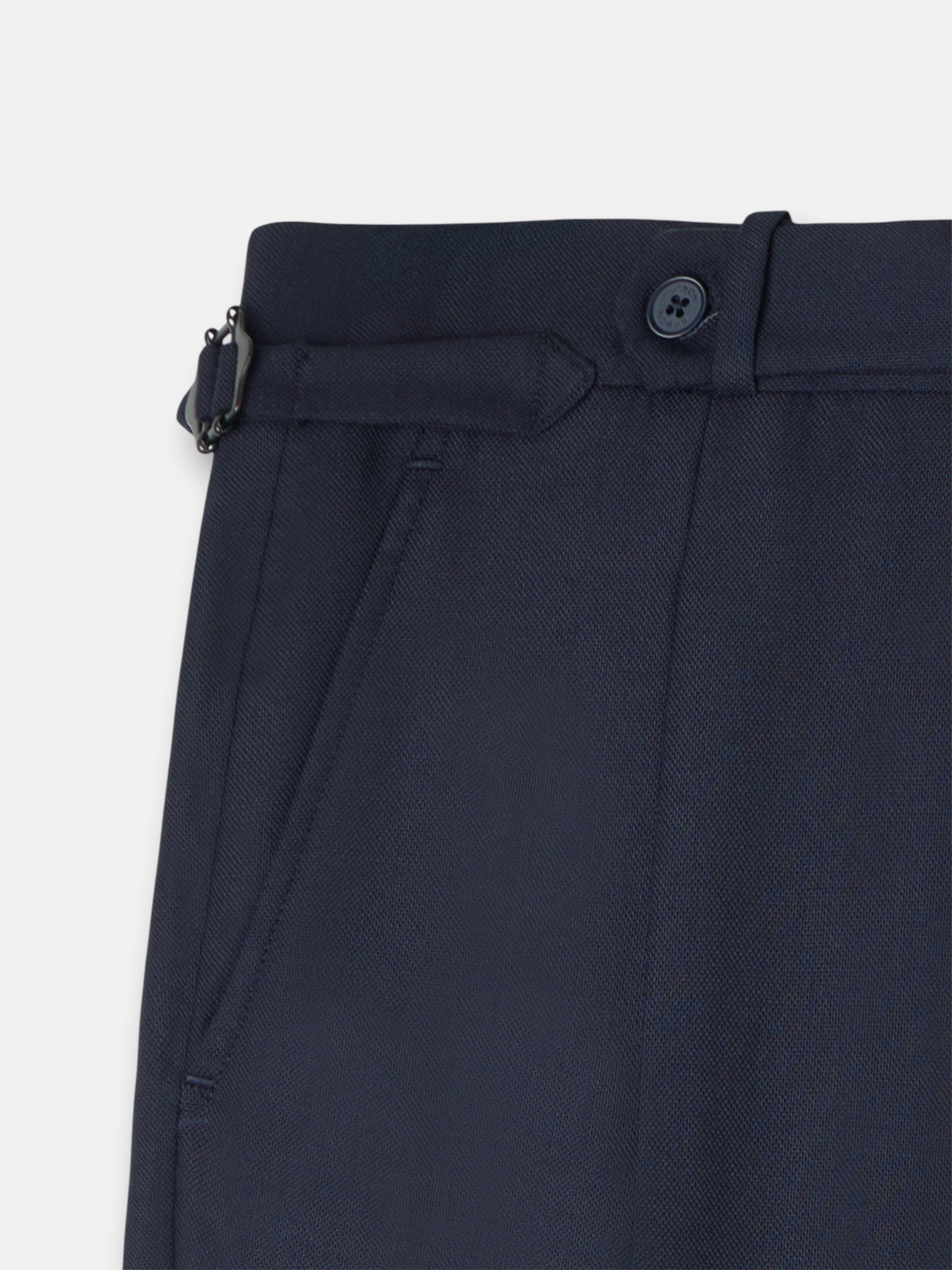Pantalon plissé bleu marine unique