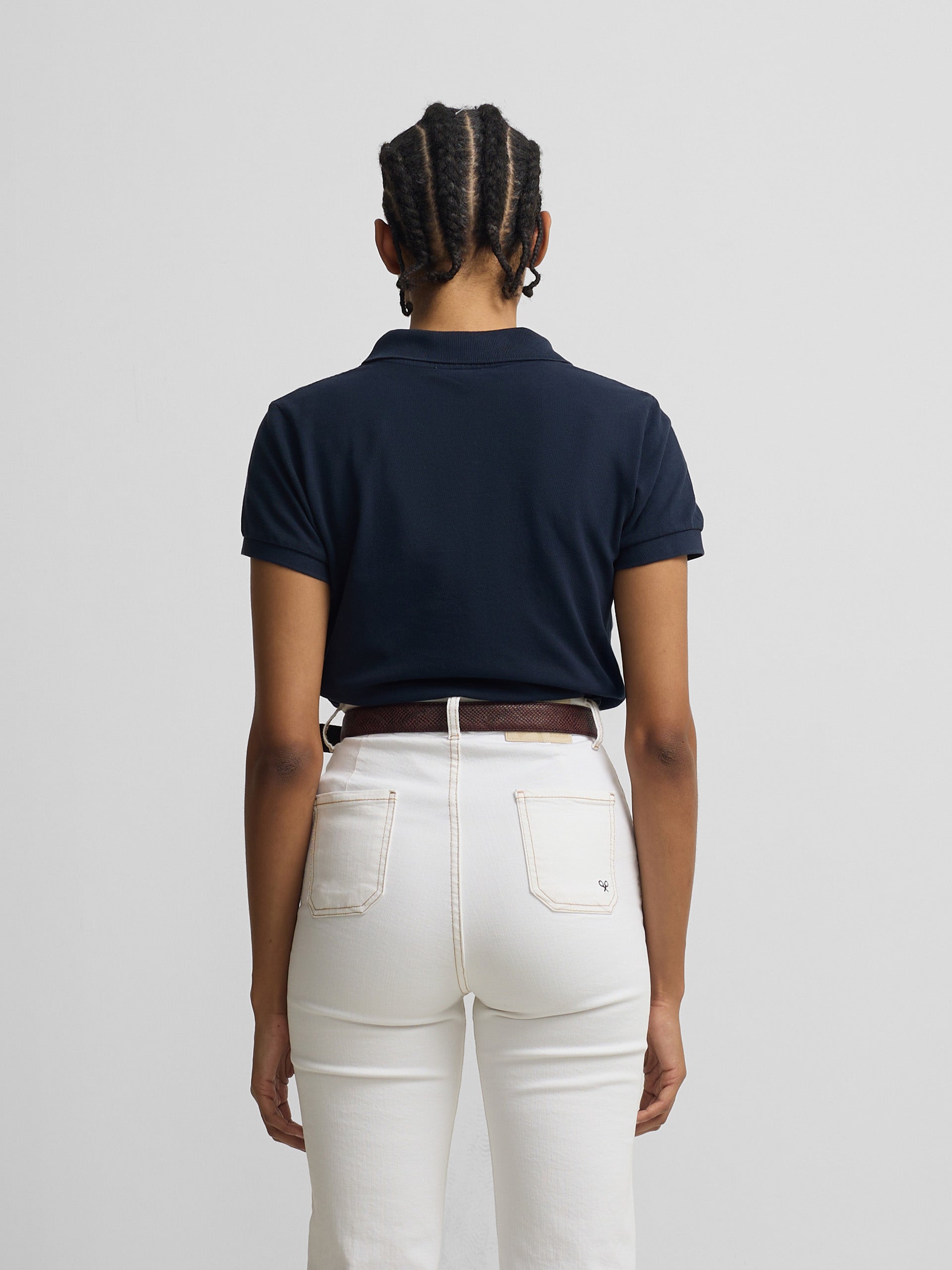 polo classique bleu marine pour femme
