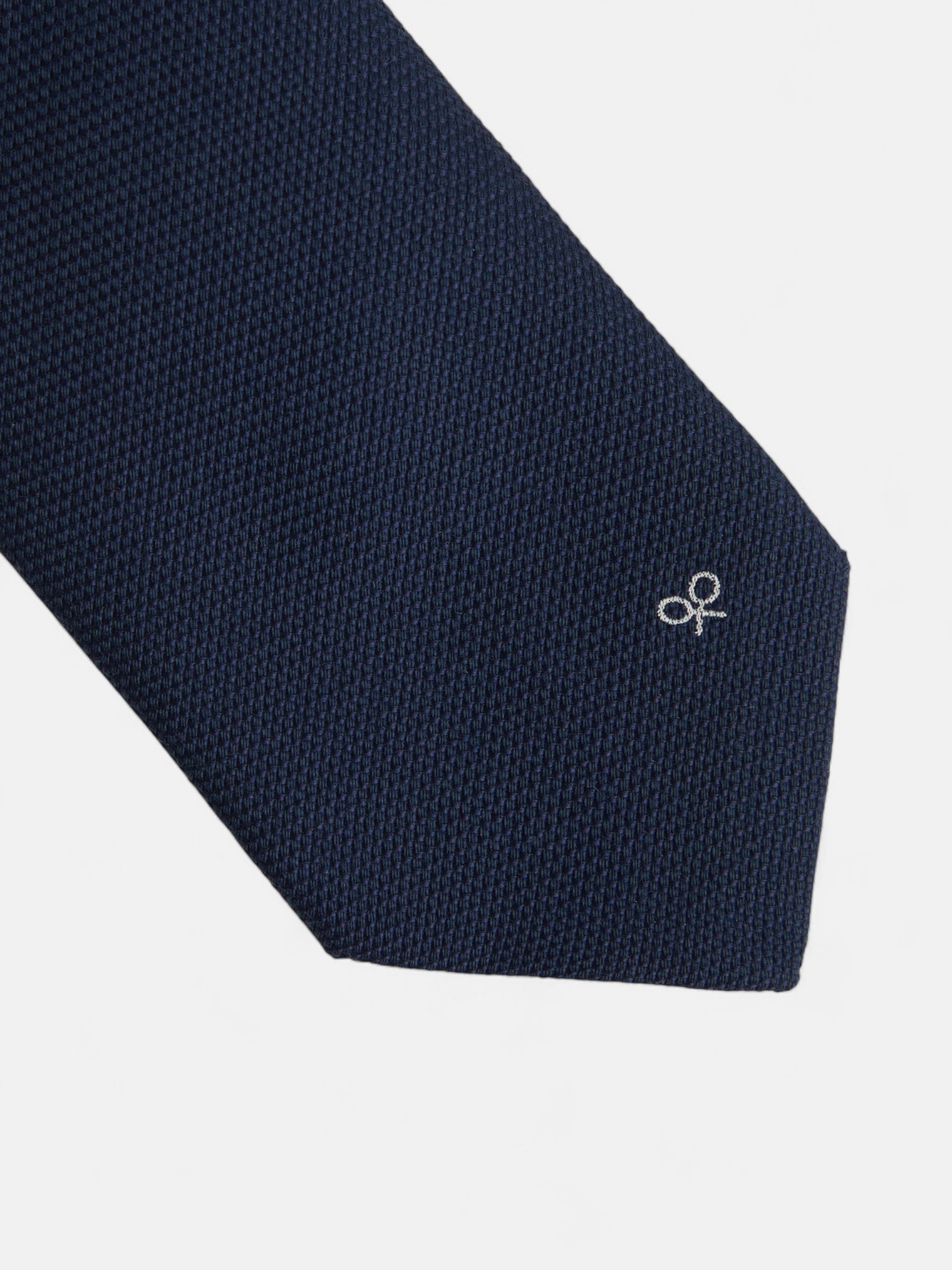 Cravate en laine bleu marine