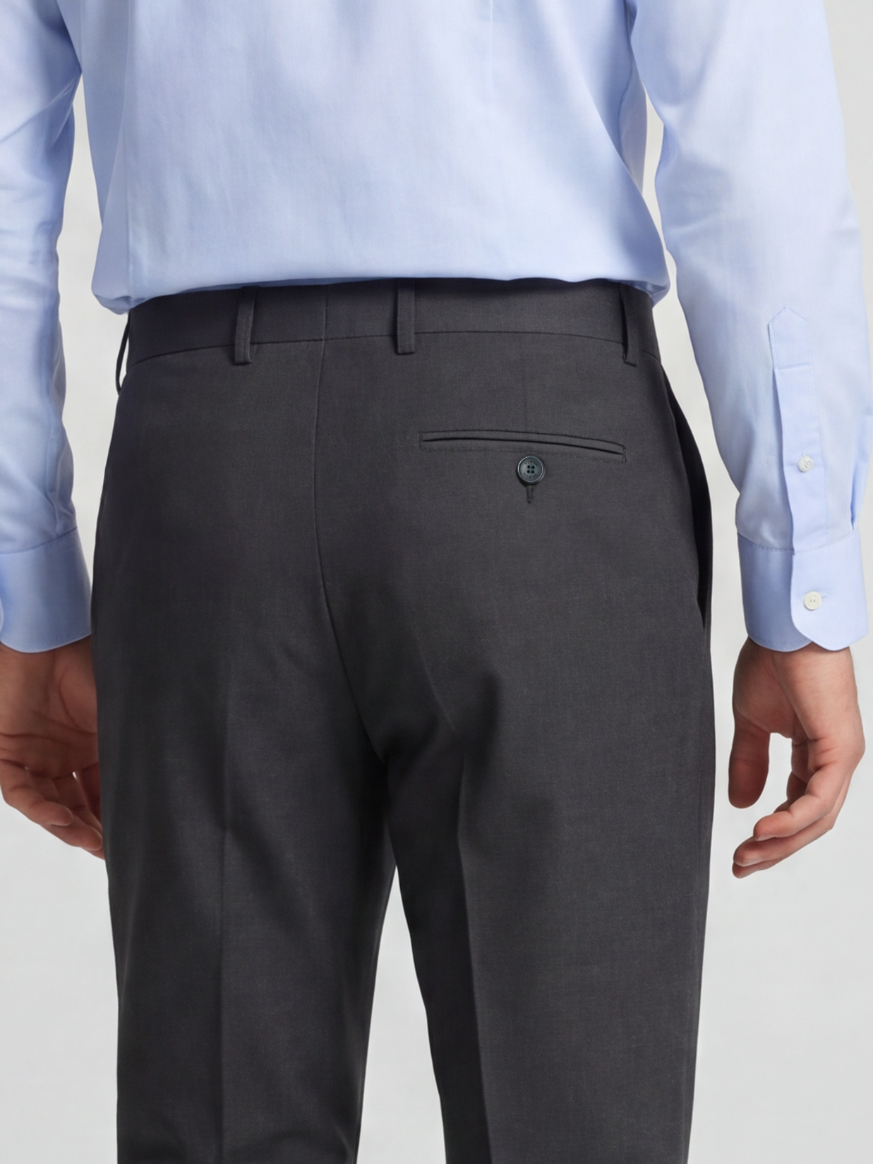 Pantalon traje cruzado stretch grey