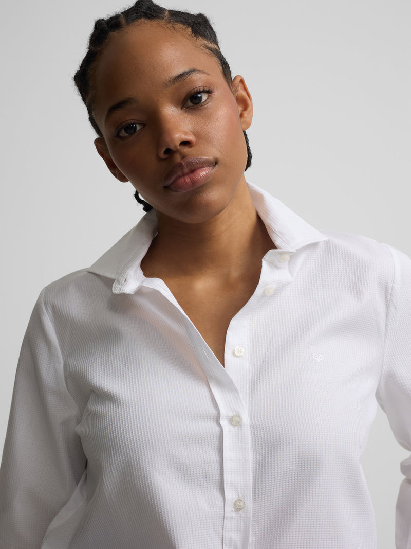 Chemise femme oxford blanc