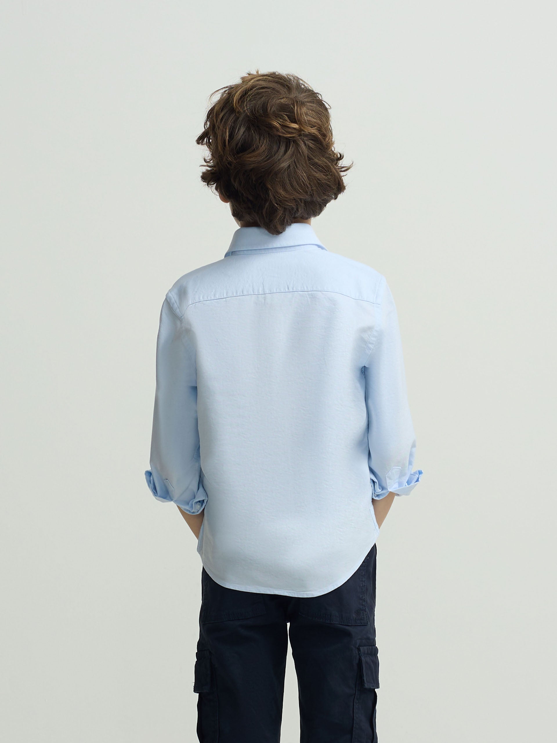 Polera sport kids oxford celeste