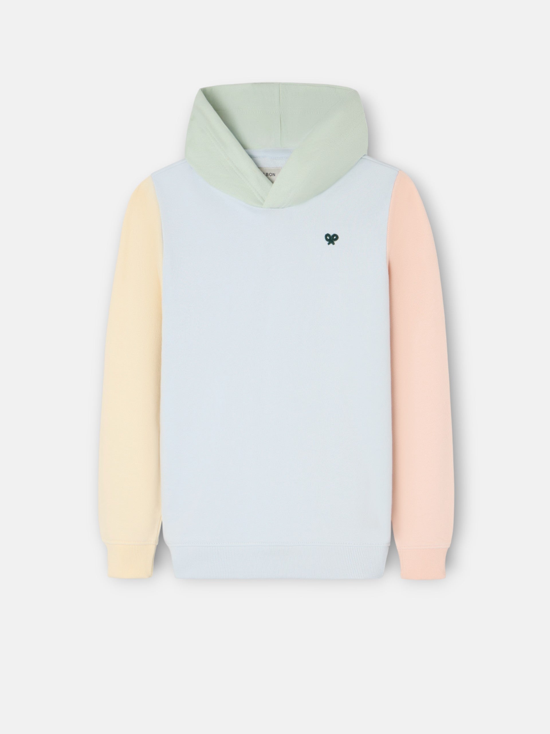 Kids' light multicolor hooded sweatshirt