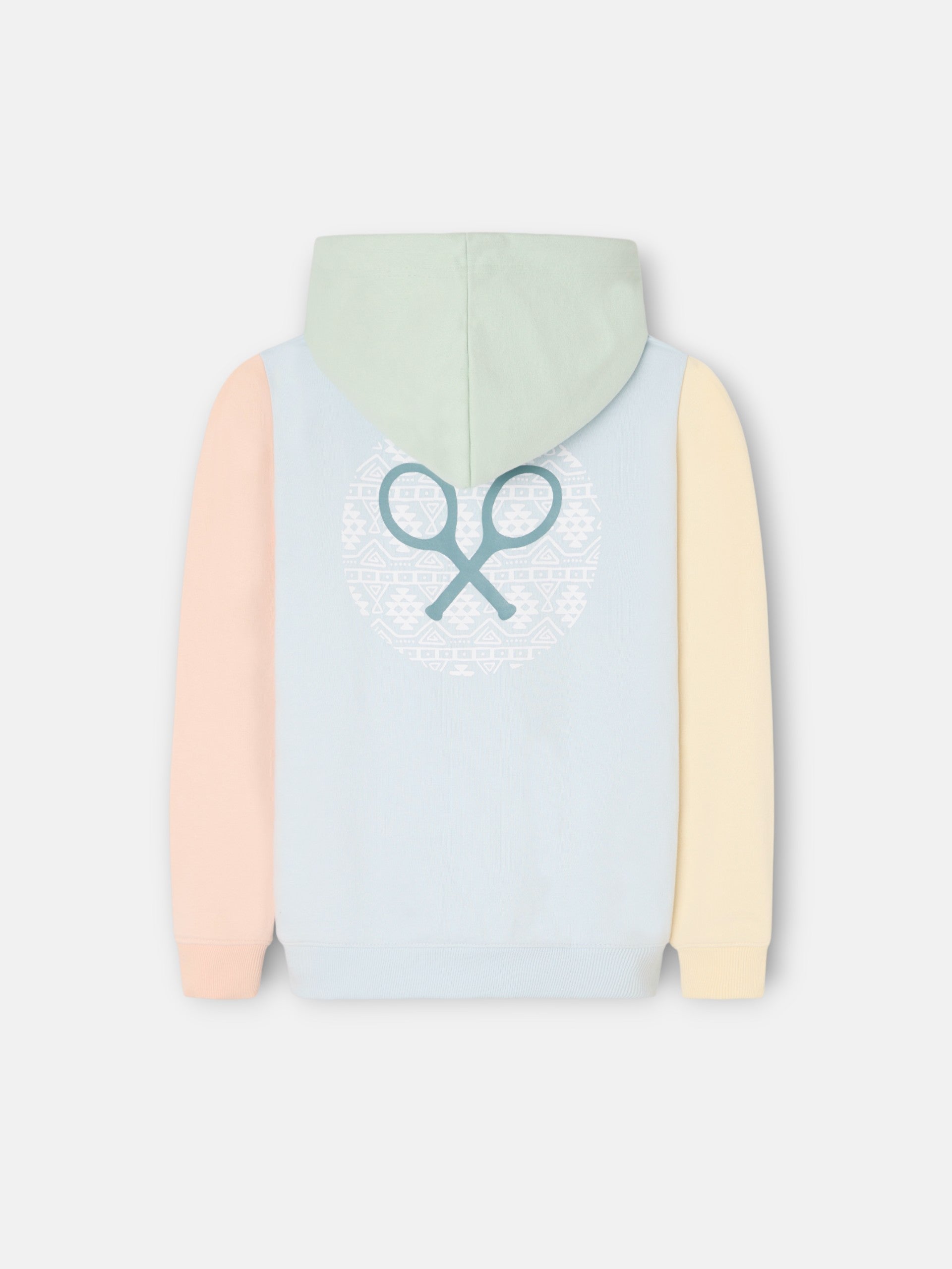 Kids multicolor hoodie sweatshirt light blue
