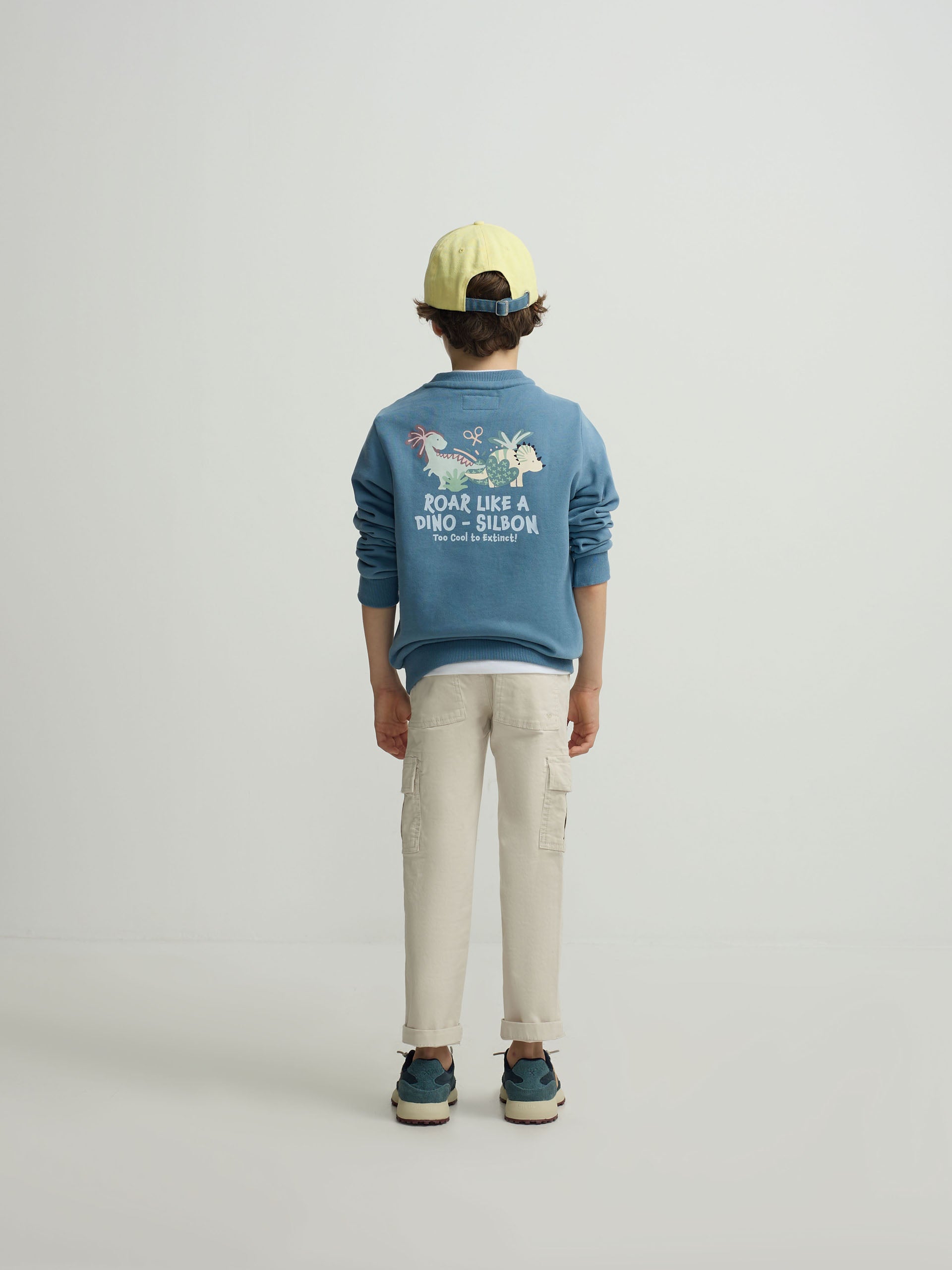 Sudadera kids roar like a dino azul
