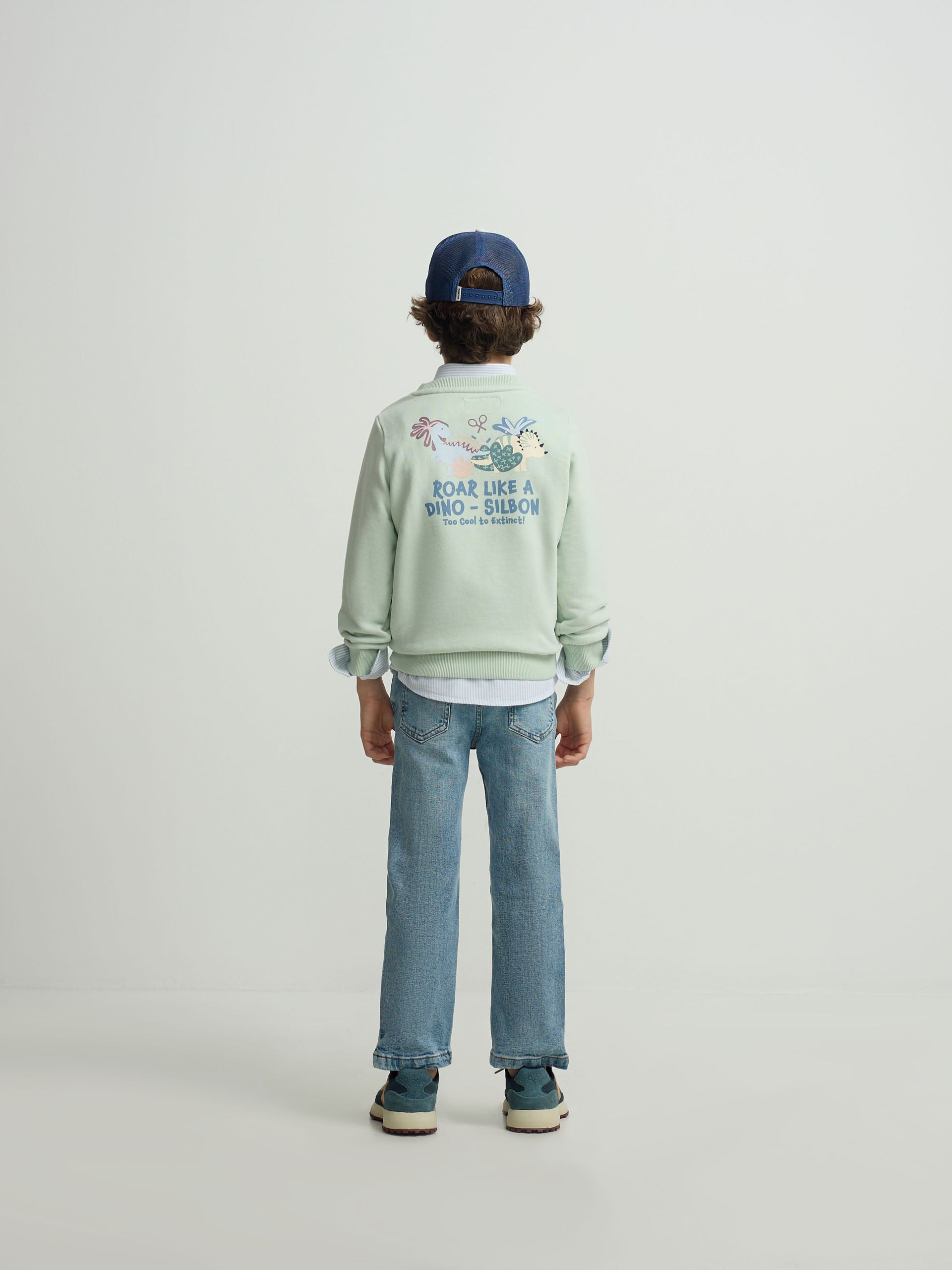 Sudadera kids roar like a dino verde