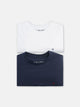Pack 2x navy white mini racket t-shirt