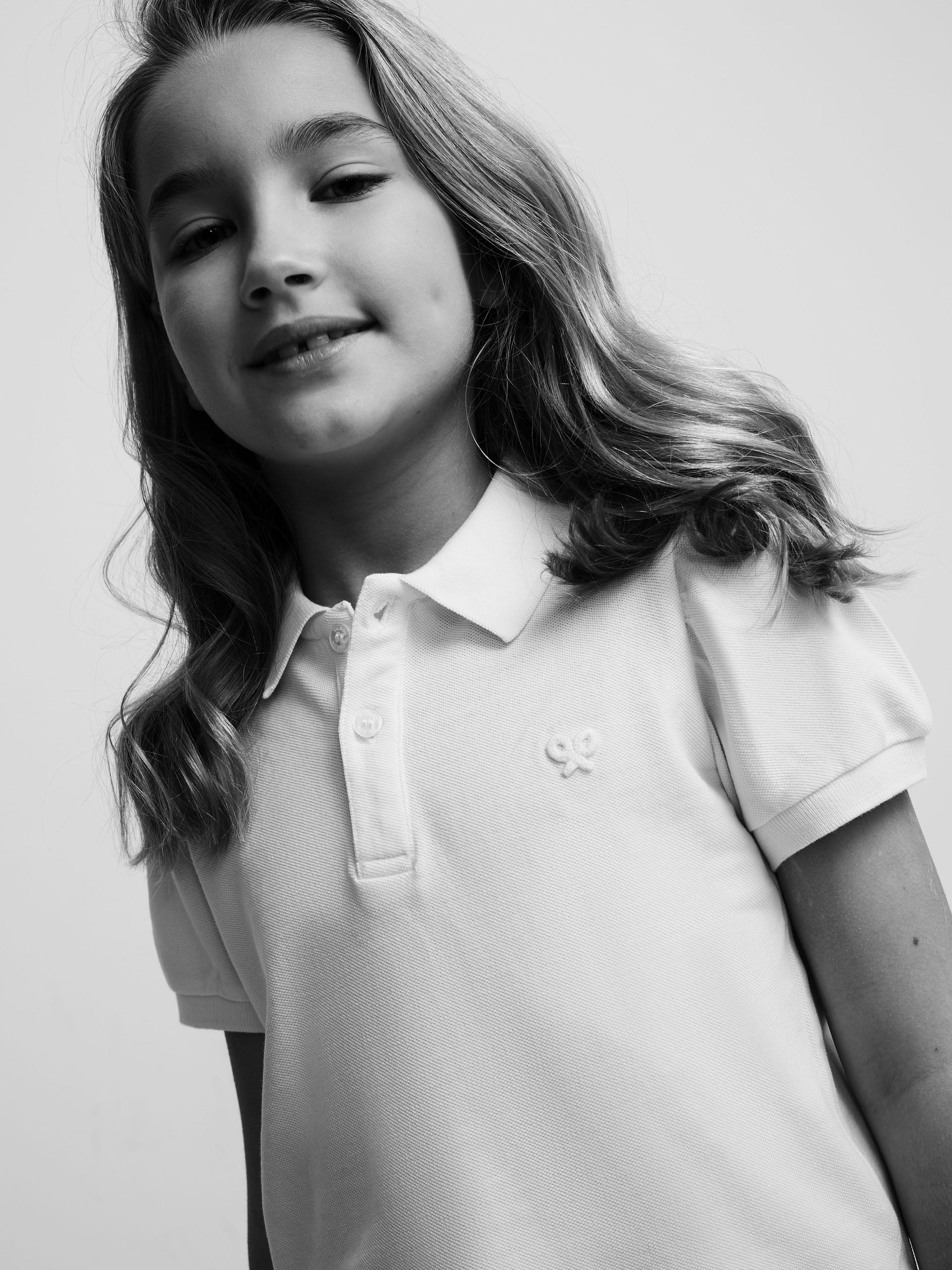 yellow puff-sleeved polo shirt for girls