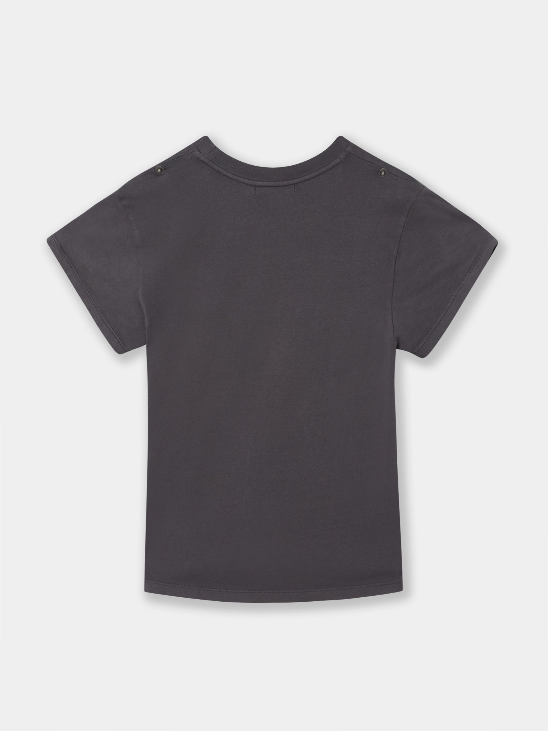 Camiseta woman manga roll out negra