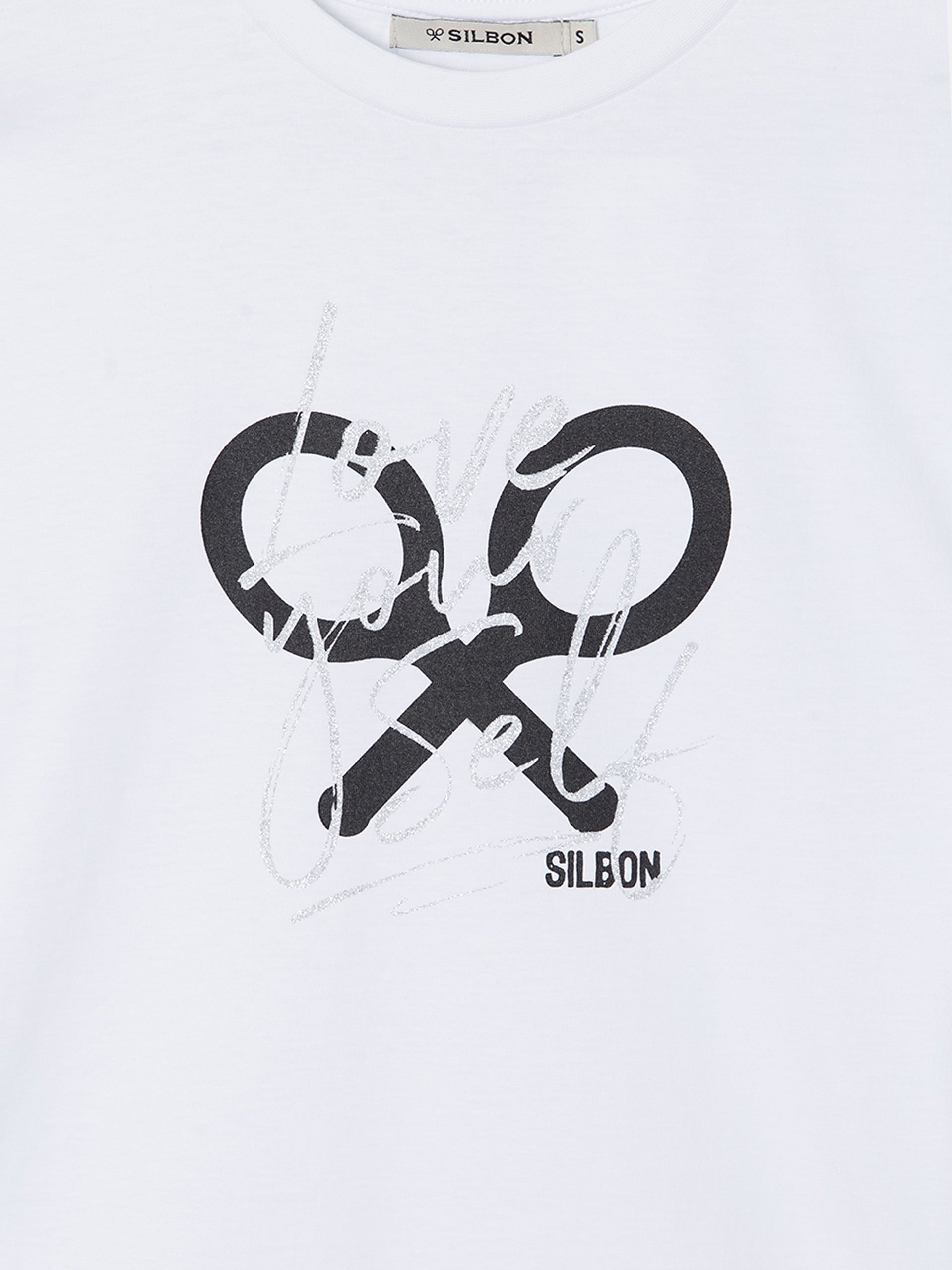 Camiseta woman manga roll out blanca