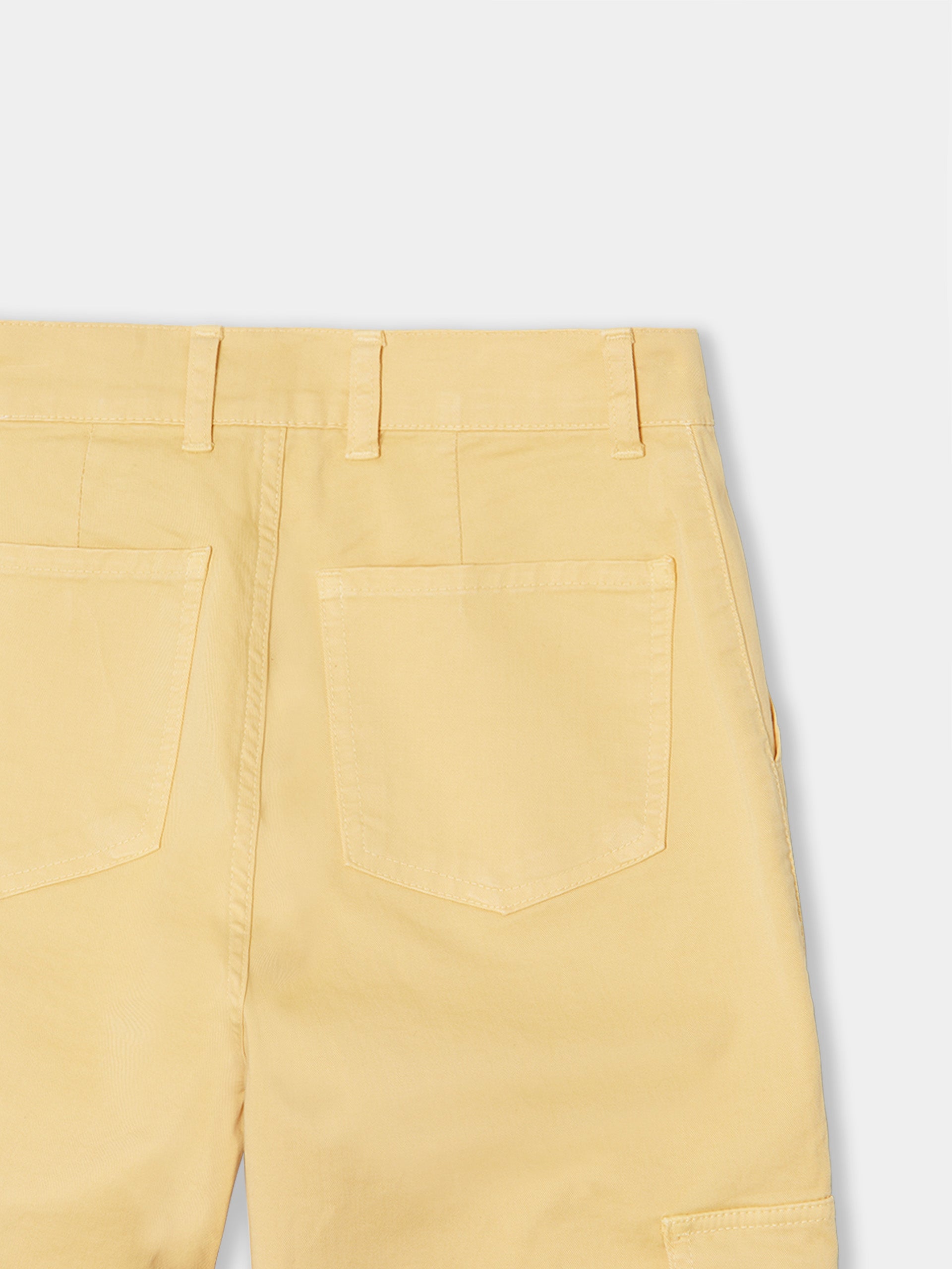 Pantalon woman denim cargo amarillo