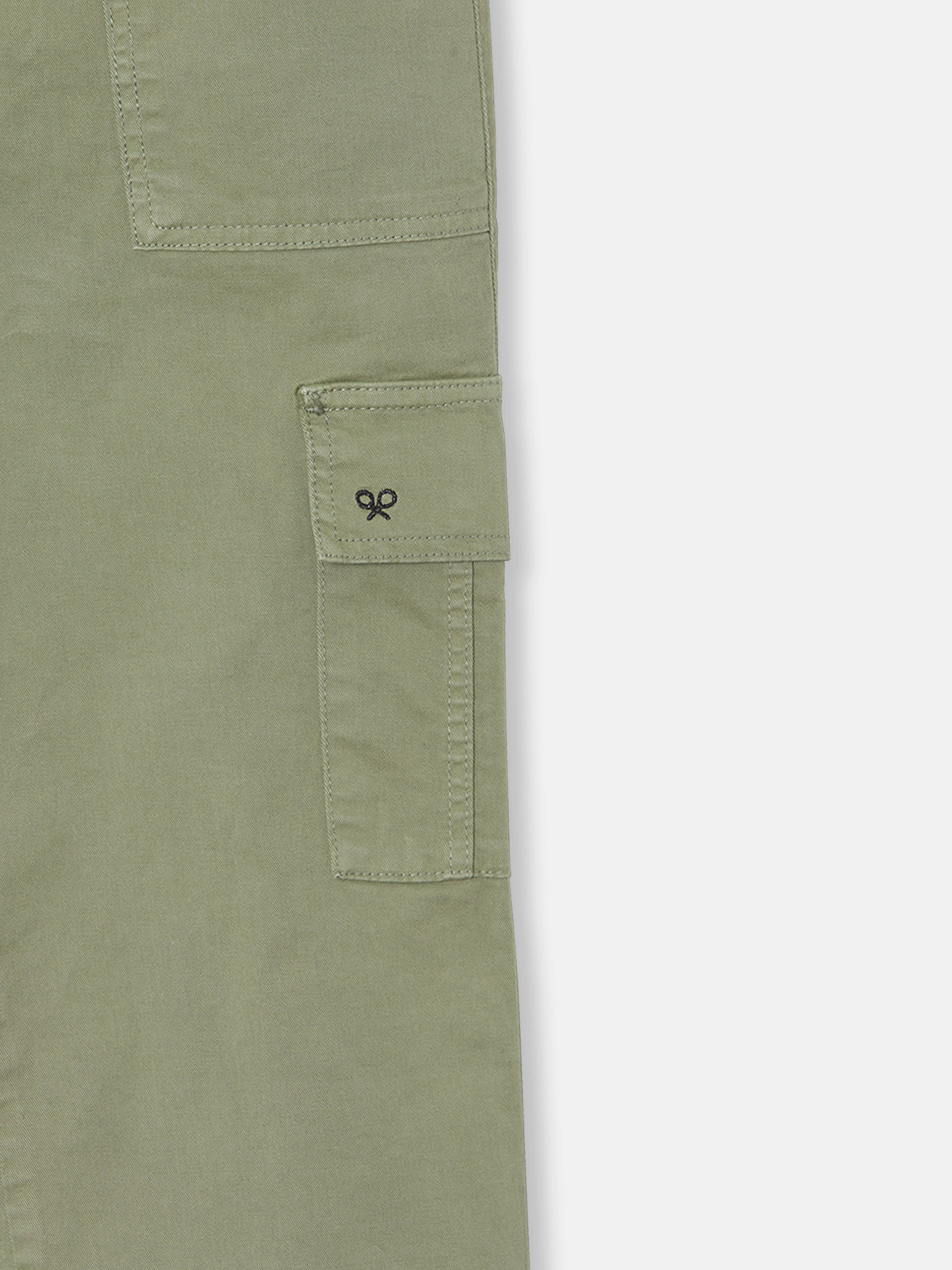 Pantalon woman denim cargo khaki