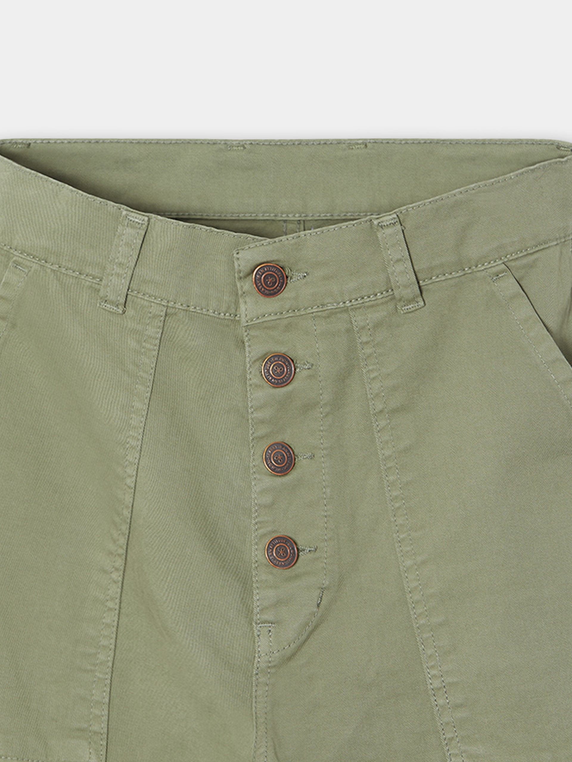 Pantalon woman denim cargo khaki