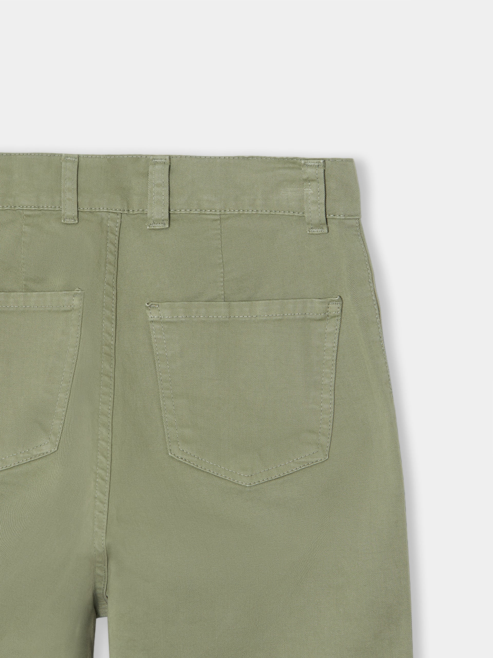 Pantalon woman denim cargo khaki