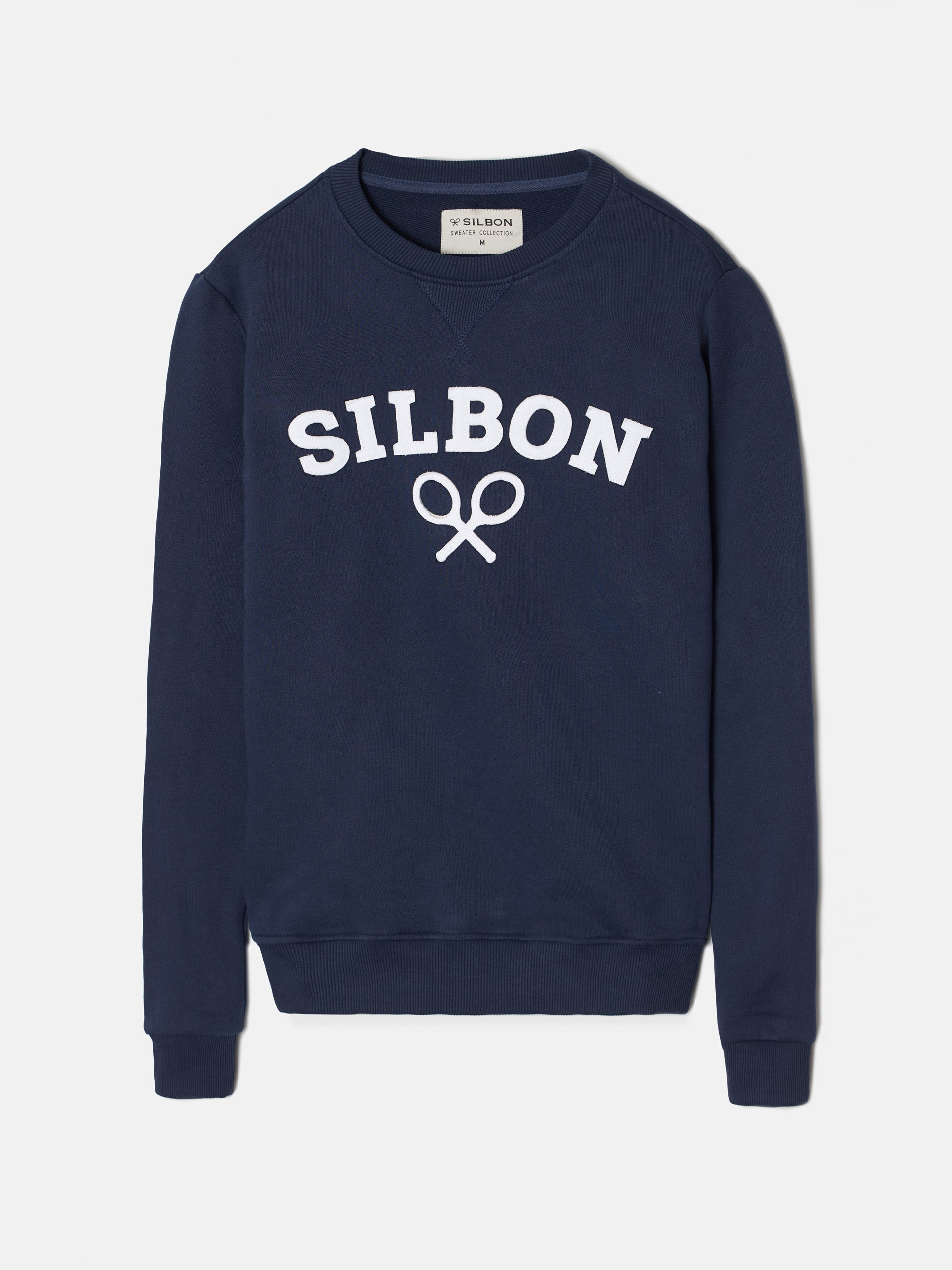 Sudadera silbon raqueta media azul marino