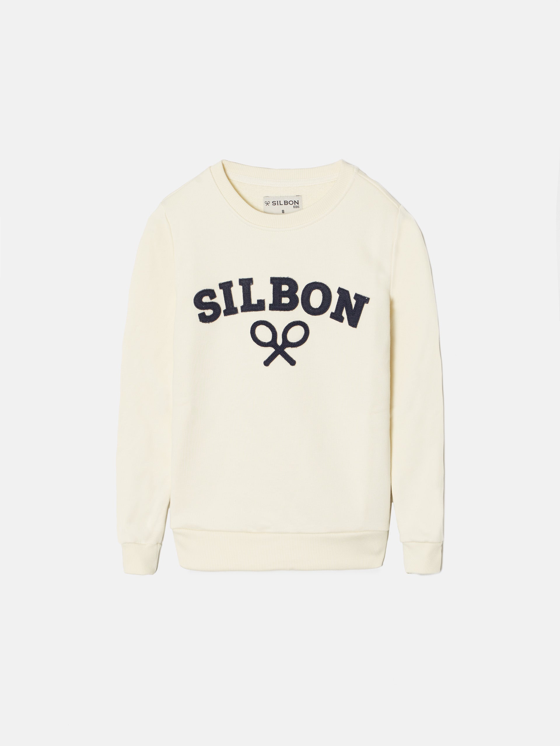 Sudadera kids raqueta media crema