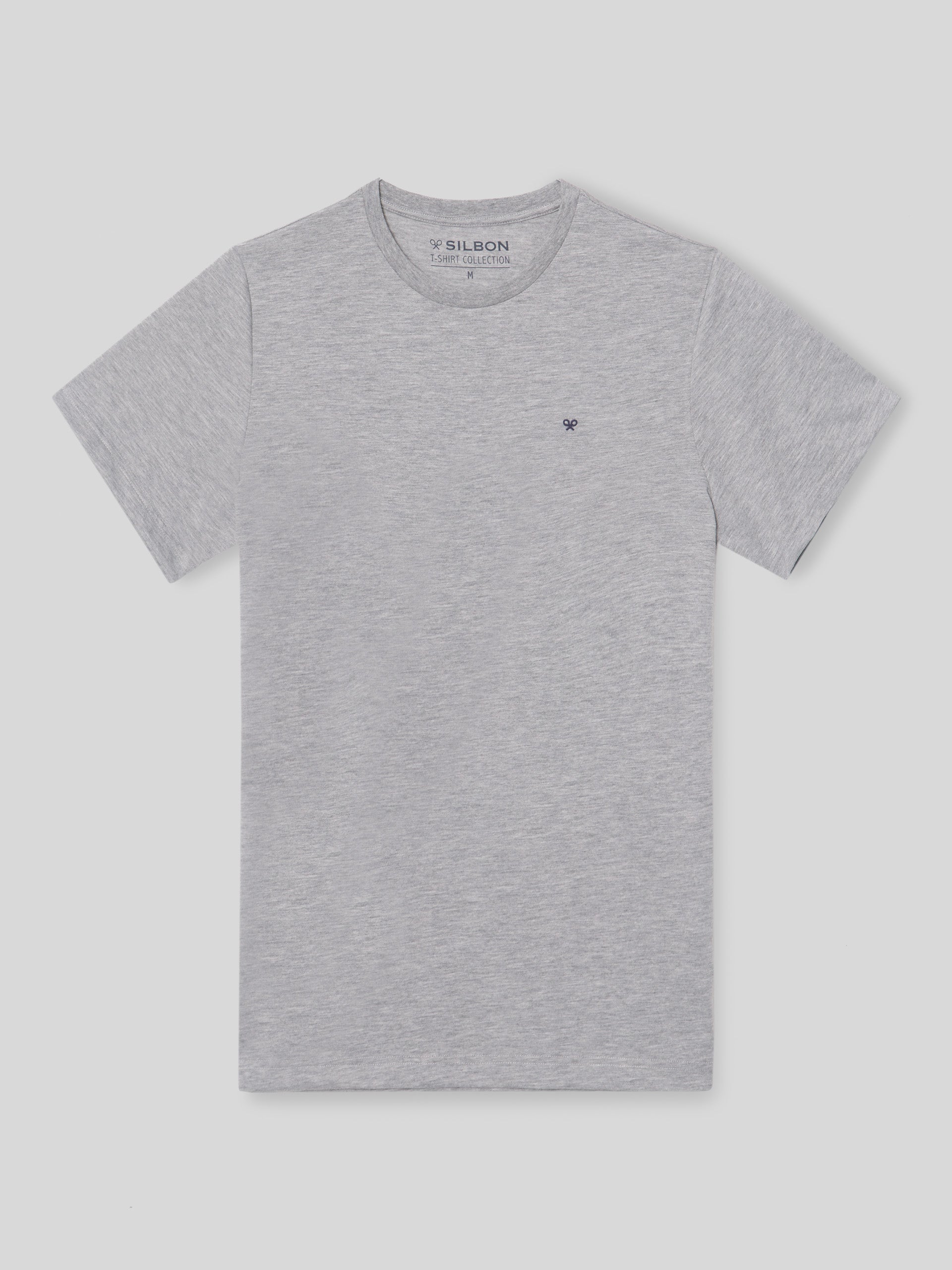 Camiseta silbon minilogo gris