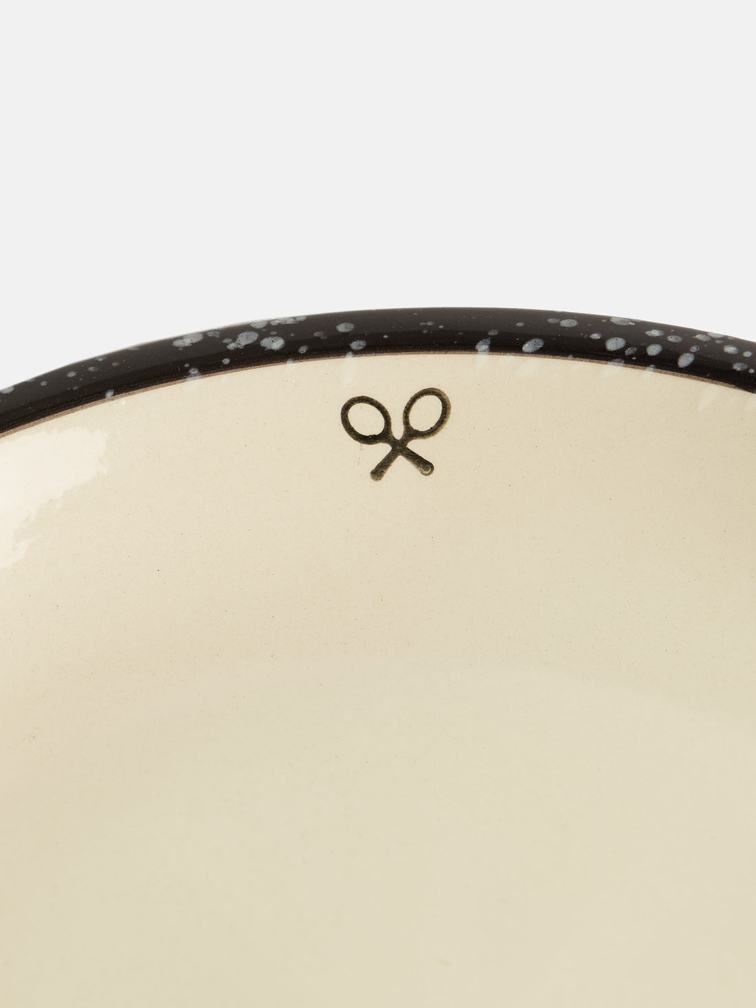 Plato llano ceramico esmalte bicolor