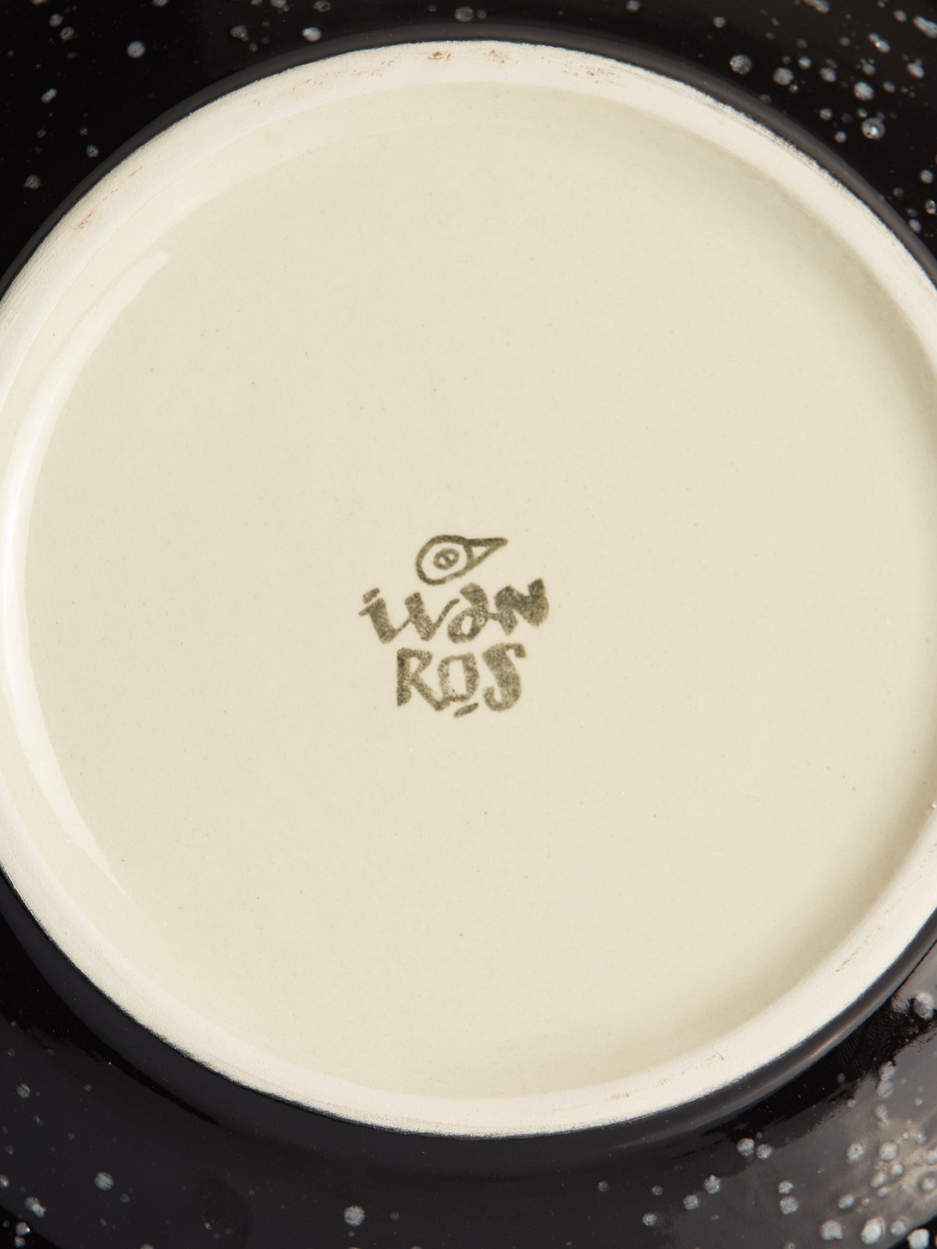 Plato pequeño ceramico esmalte bicolor