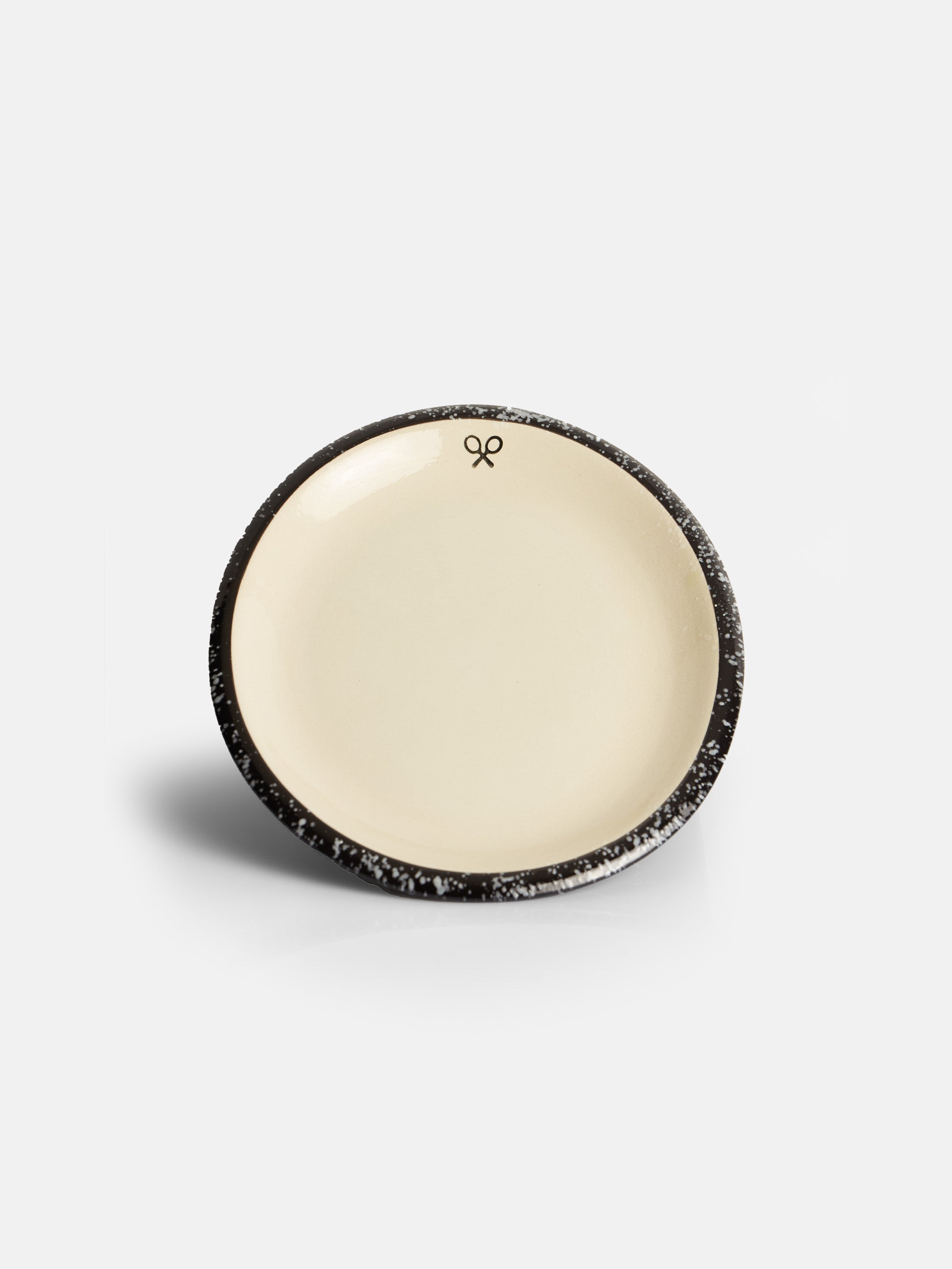 Plato pequeño ceramico esmalte bicolor