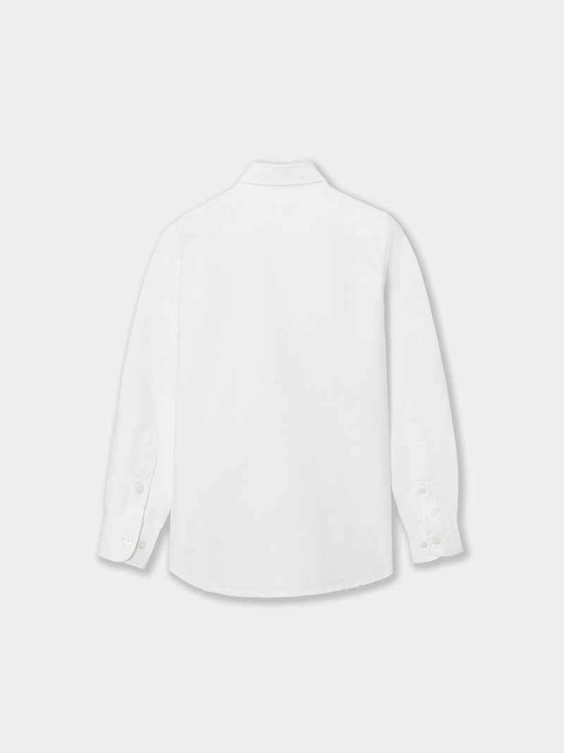 Polera sport kids clasica oxford blanca