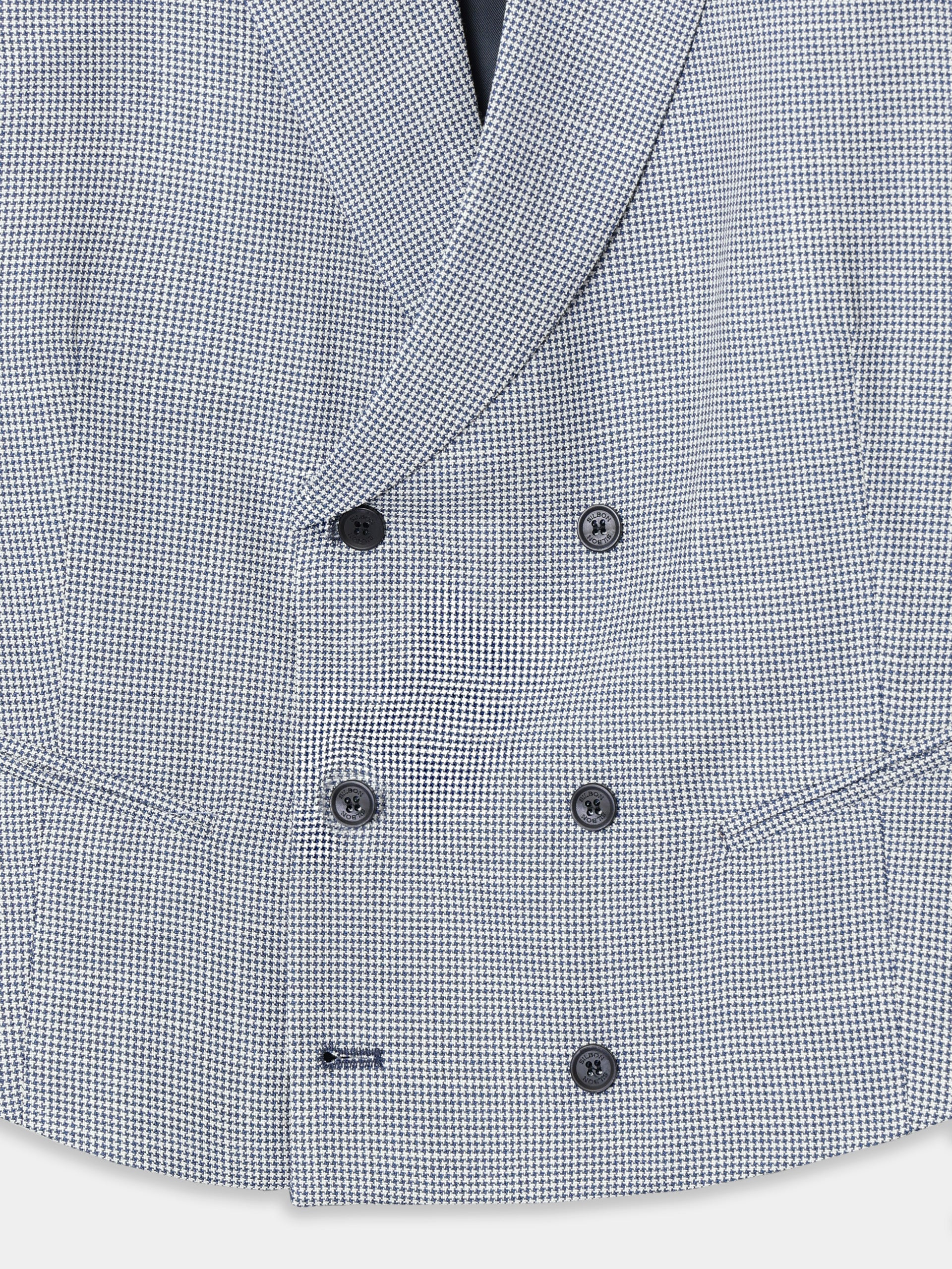 Chaleco chaque clasico pata de gallo azul