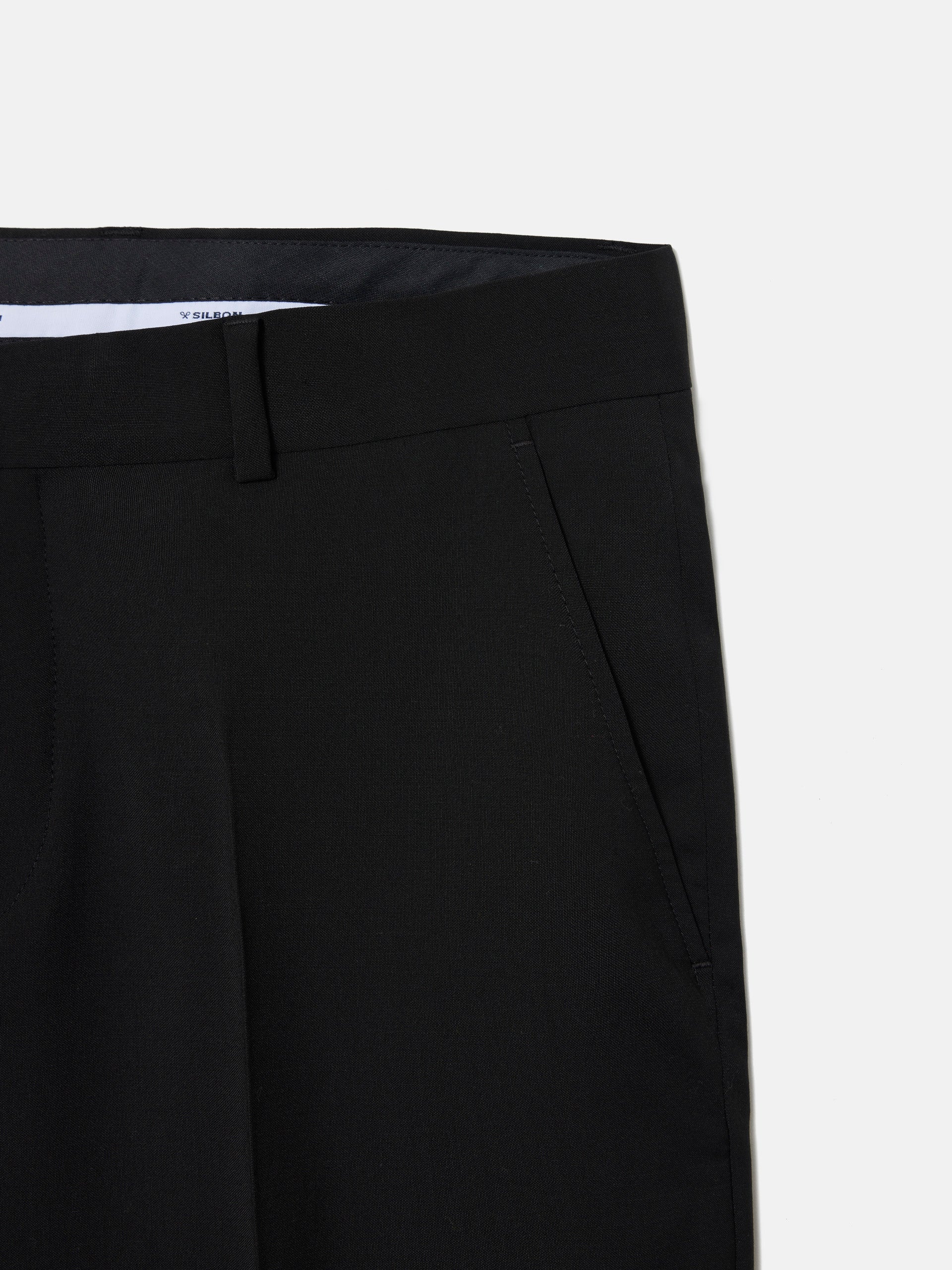 Pantalon traje clasico negro