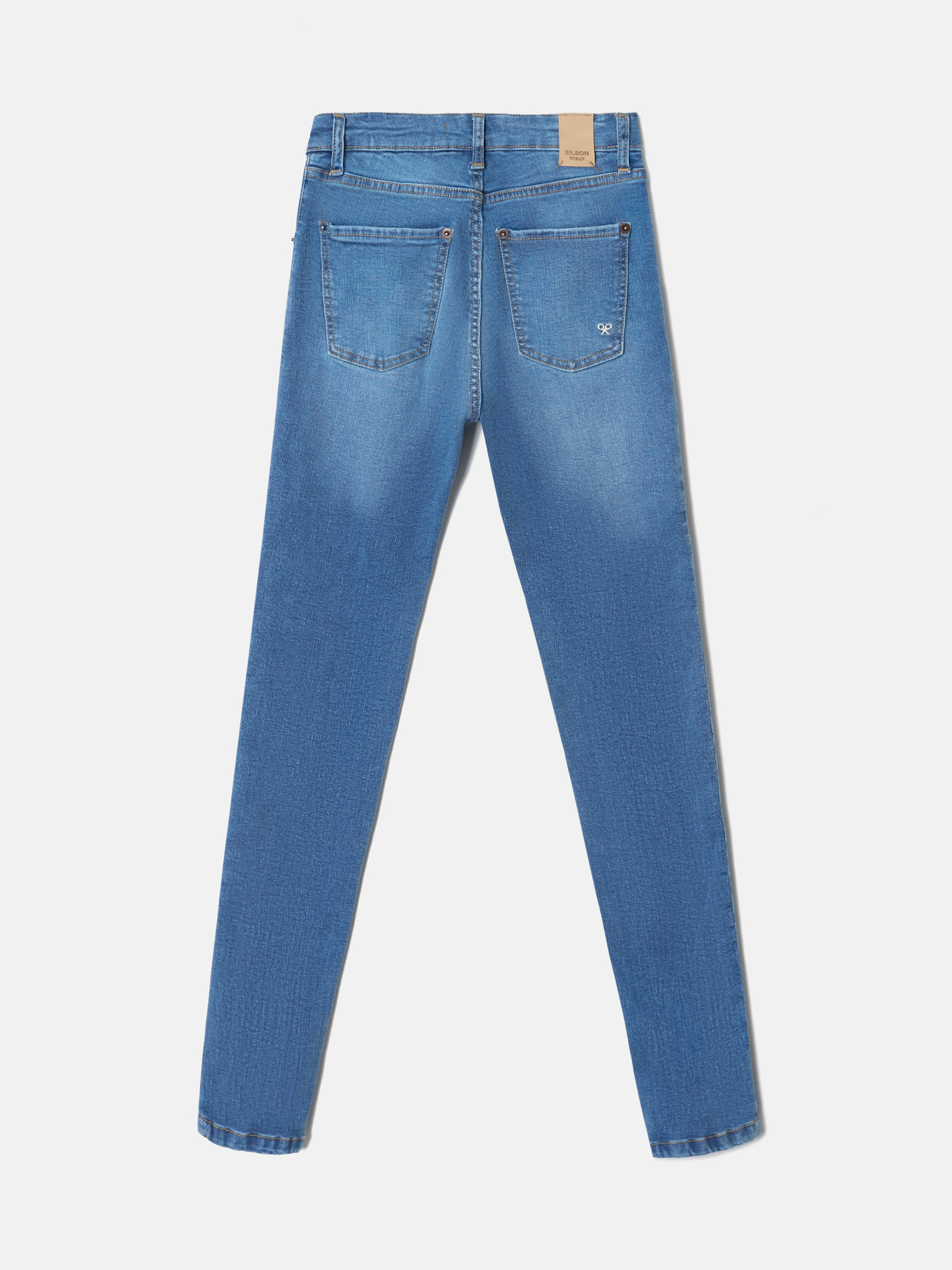 Pantalon woman slim fit denim medio