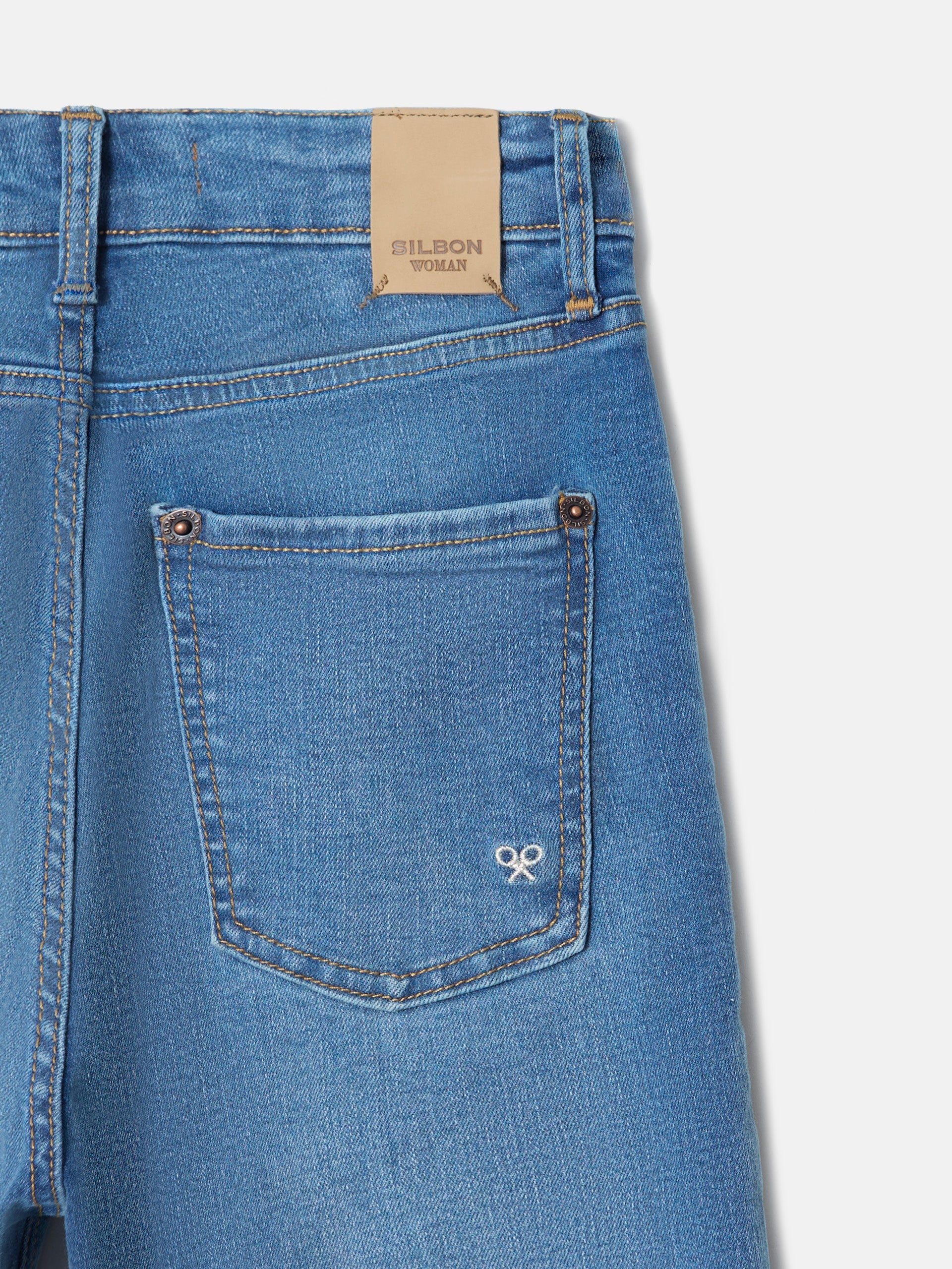 Pantalon woman slim fit denim medio