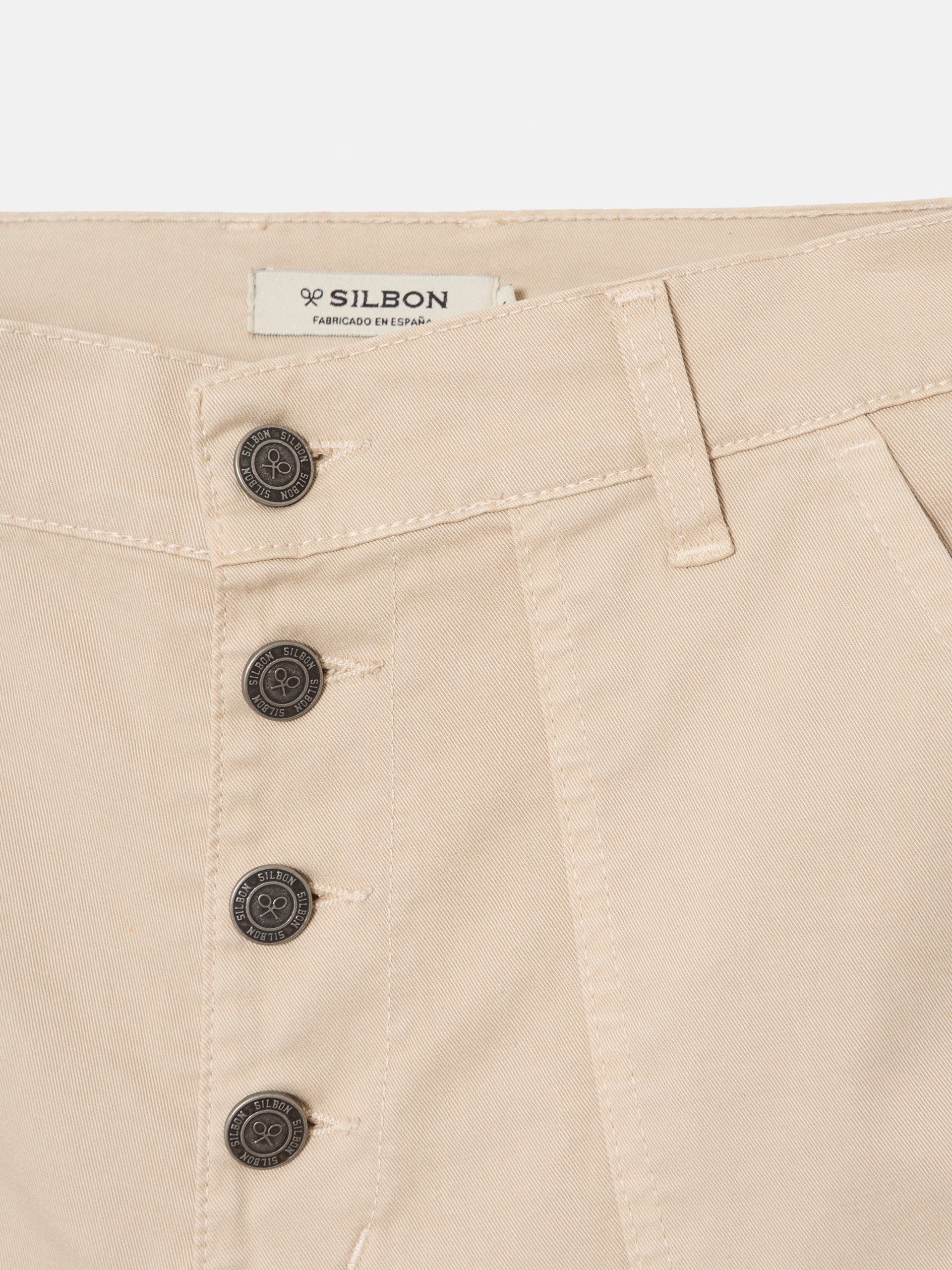 Pantalon cargo beige