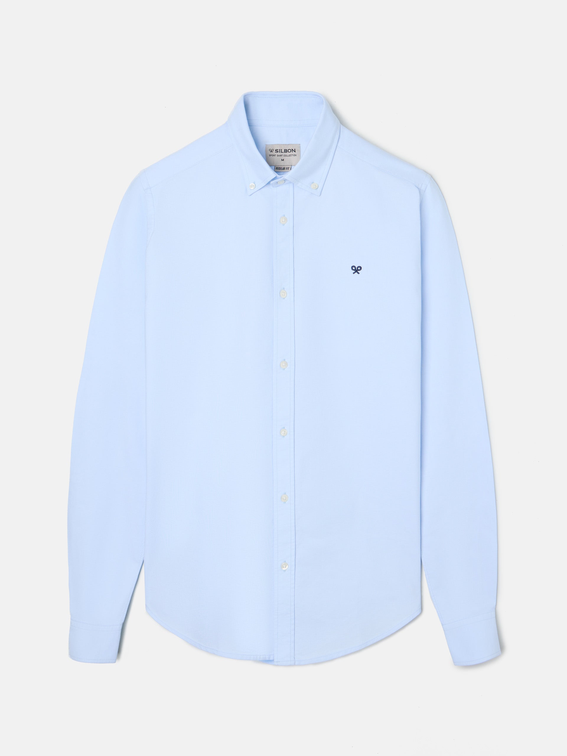 Camisa sport oxford regular fit celeste