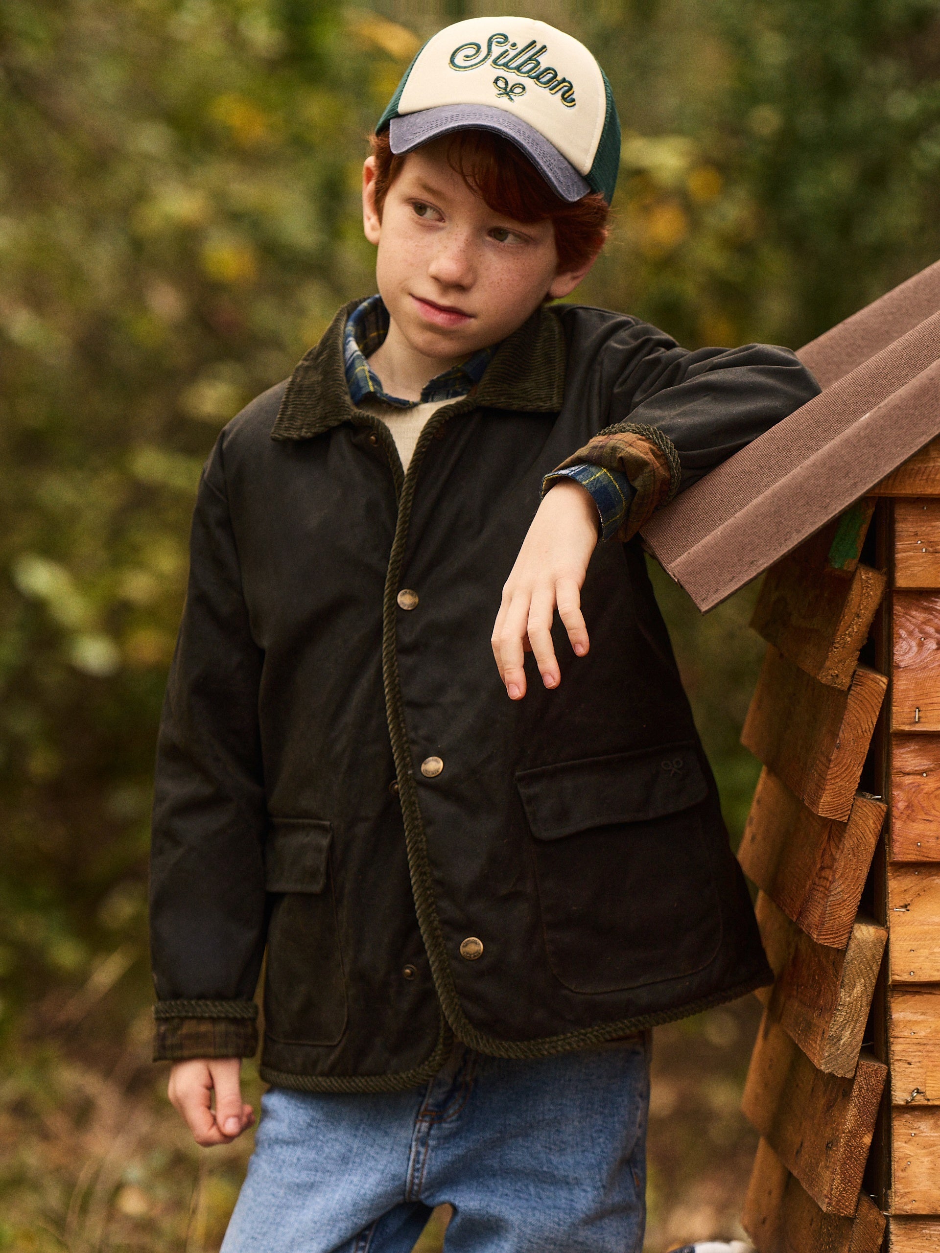 Abrigo encerado kids verde