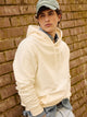 Silbon half-racket cream hoodie