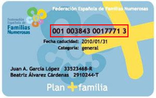 DÓNDE VER TU NÚMERO DE SOCIO DE FAMILIAS NUMEROSAS