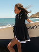 Vestido de menina em malha azul-marinho