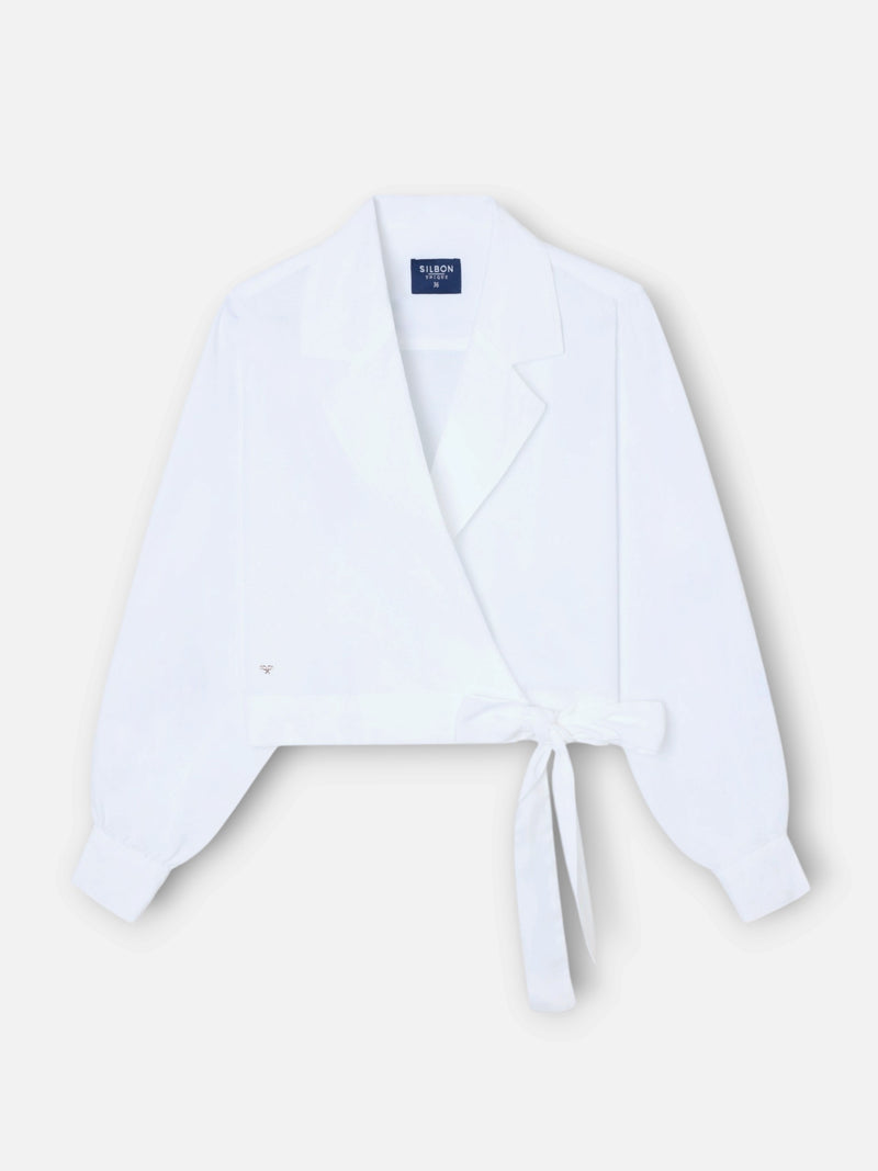 Camisa unique cruzada lazada blanco