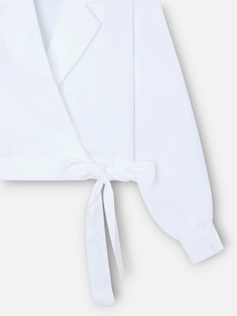 Camisa unique cruzada lazada blanco
