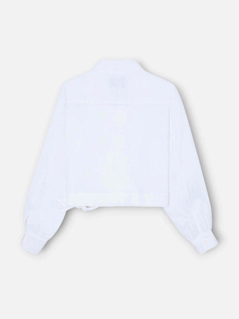Camisa unique cruzada lazada blanco
