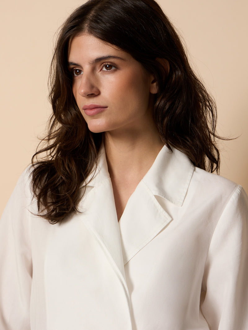 Camisa unique cruzada lazada blanco
