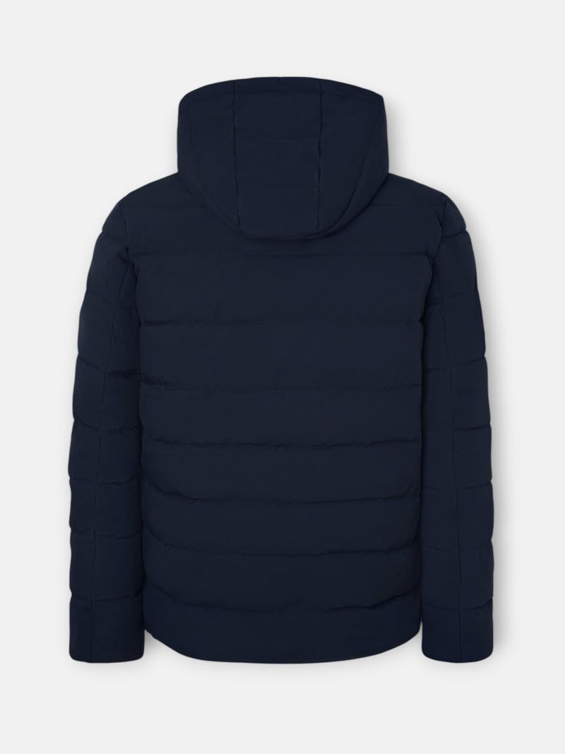 Abrigo tecnico capucha azul marino