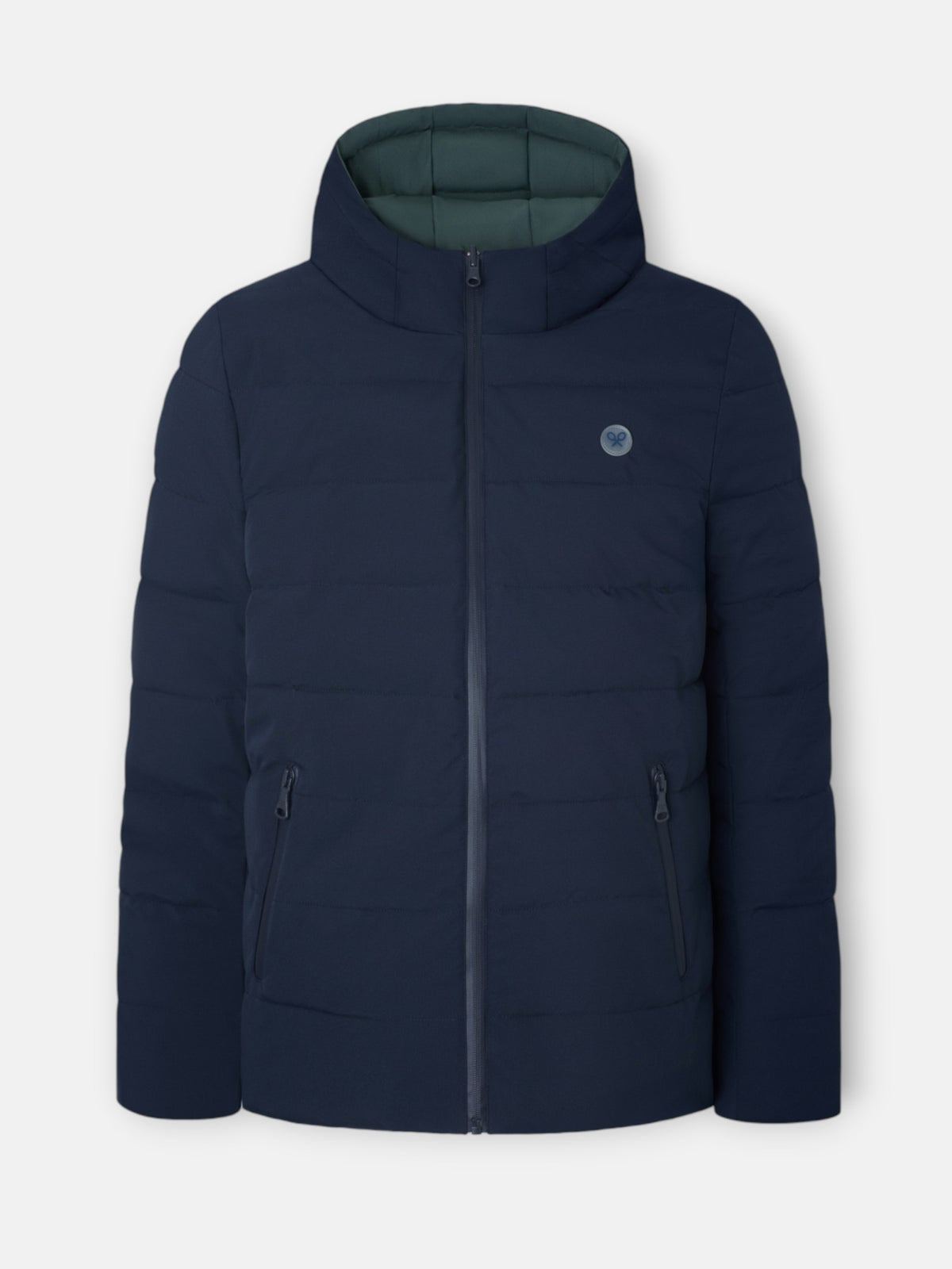 Abrigo tecnico reversible azul marino verde