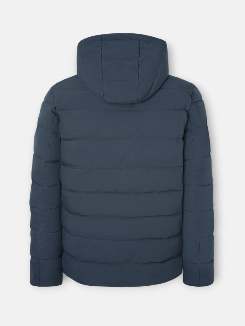 Abrigo tecnico capucha gris