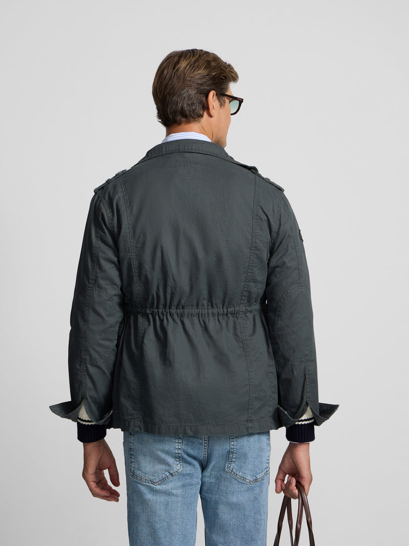 Chaqueta militar verde oscuro